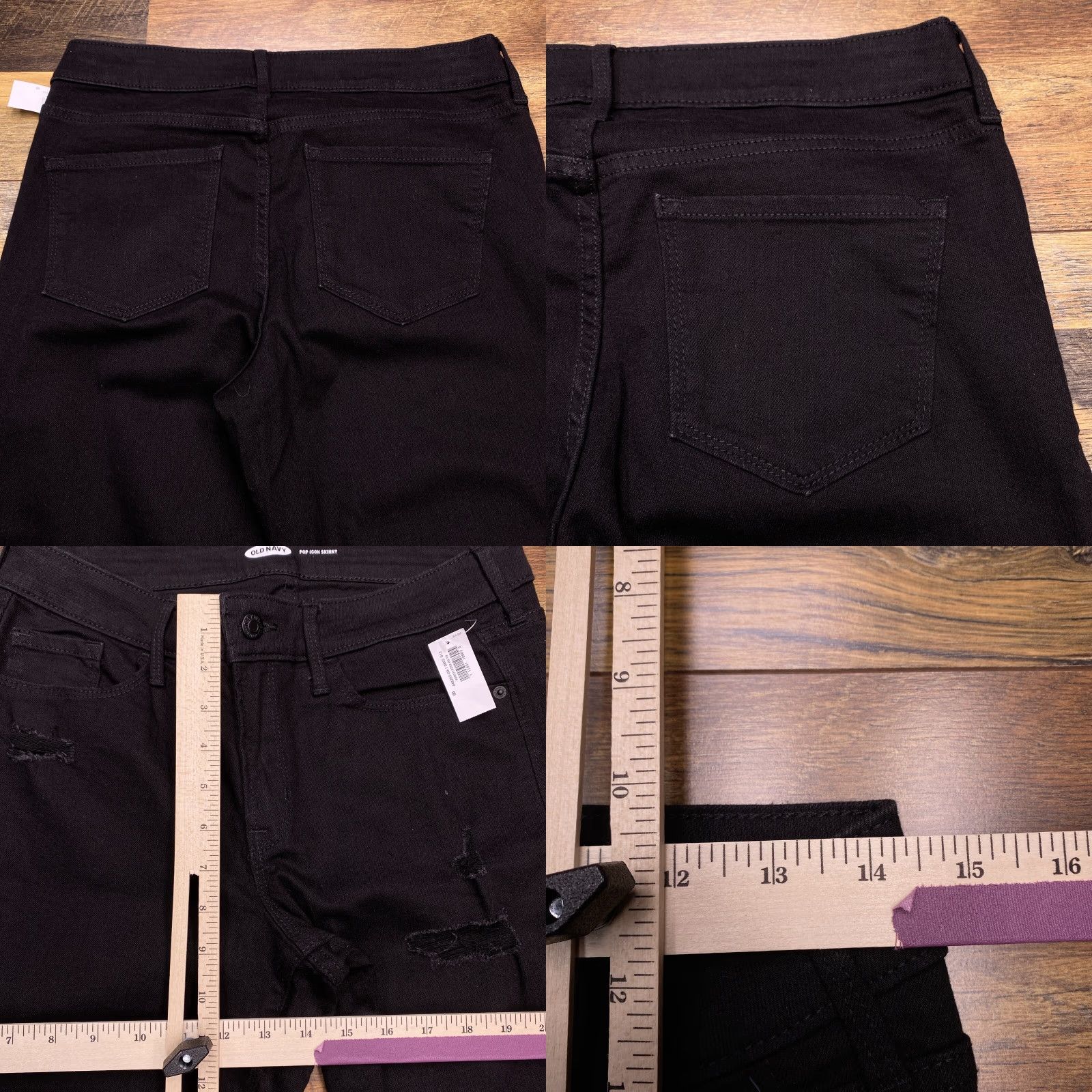Old Navy **Pop Icon Skinny Jeans Black Women's 8 Mid Rise Distressed** User: **Vintage Pop Icon Skinny Jeans Black Women's 8 Mid Rise Distressed** Size 30" / US 8 / IT 44 - 8 Thumbnail