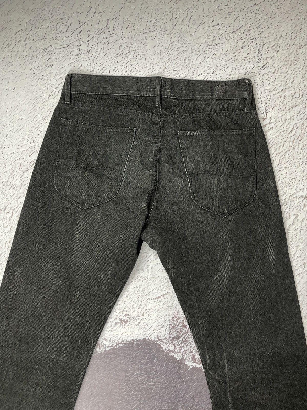 Lee Lee made in USA selvedge graphite black denim jeans Size US 31 - 21 Thumbnail