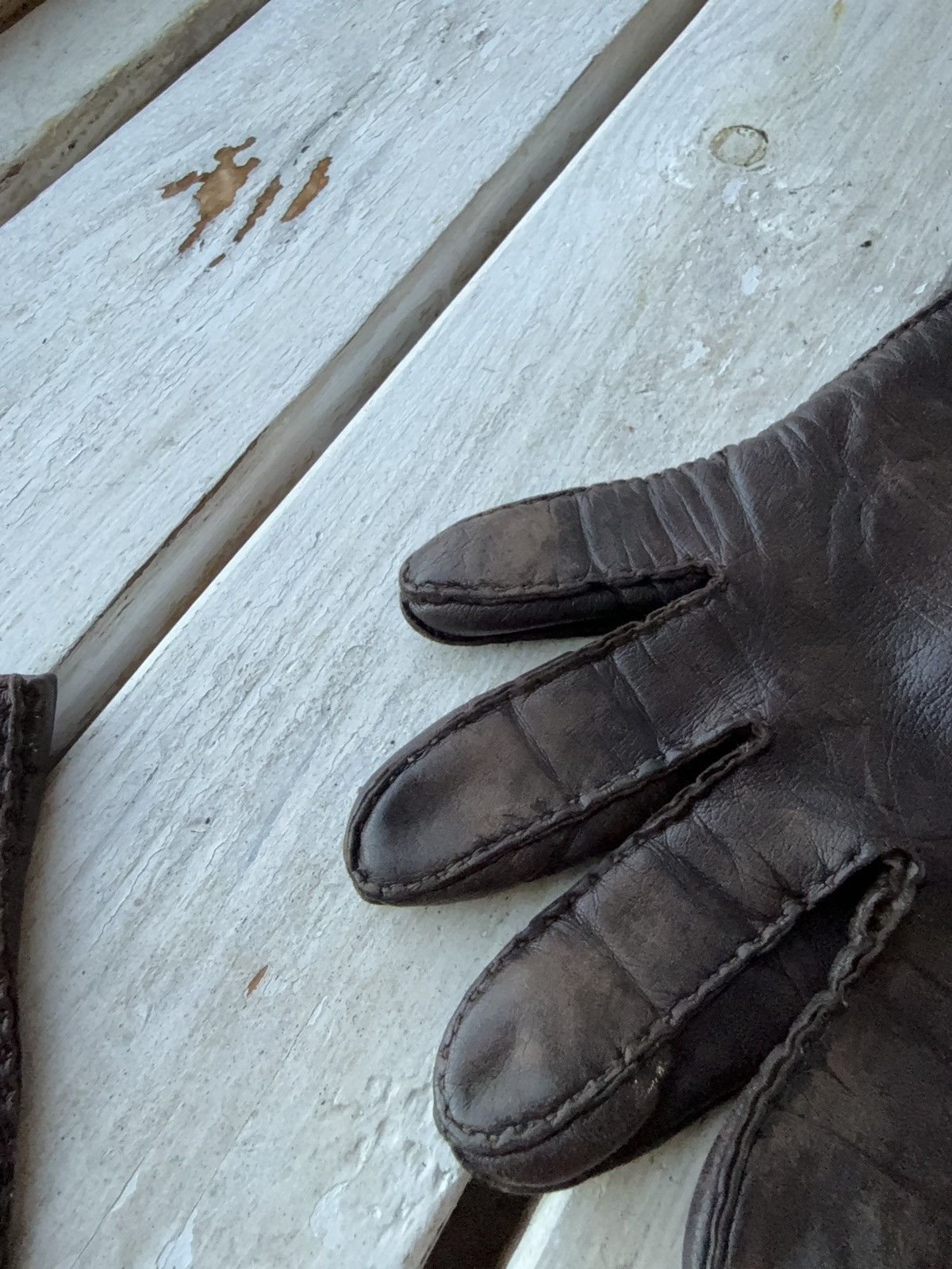 Leather Vintage 90s Avant Garde Moto Biker Real leather Y2K Punk Size ONE SIZE - 12 Thumbnail