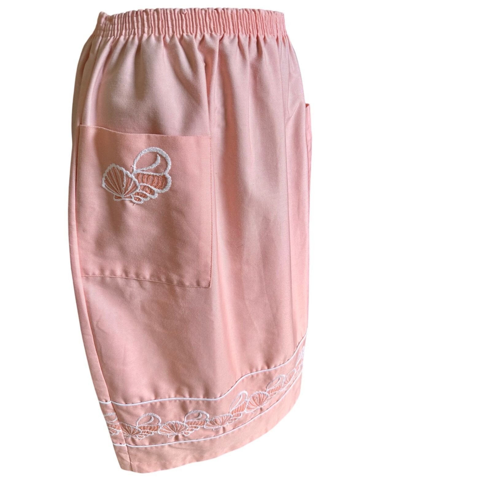 Vintage Vintage 60’s Pink Mermaid seashell Midi Skirt Medium Large Size 32" / US 10 / IT 46 - 5 Thumbnail