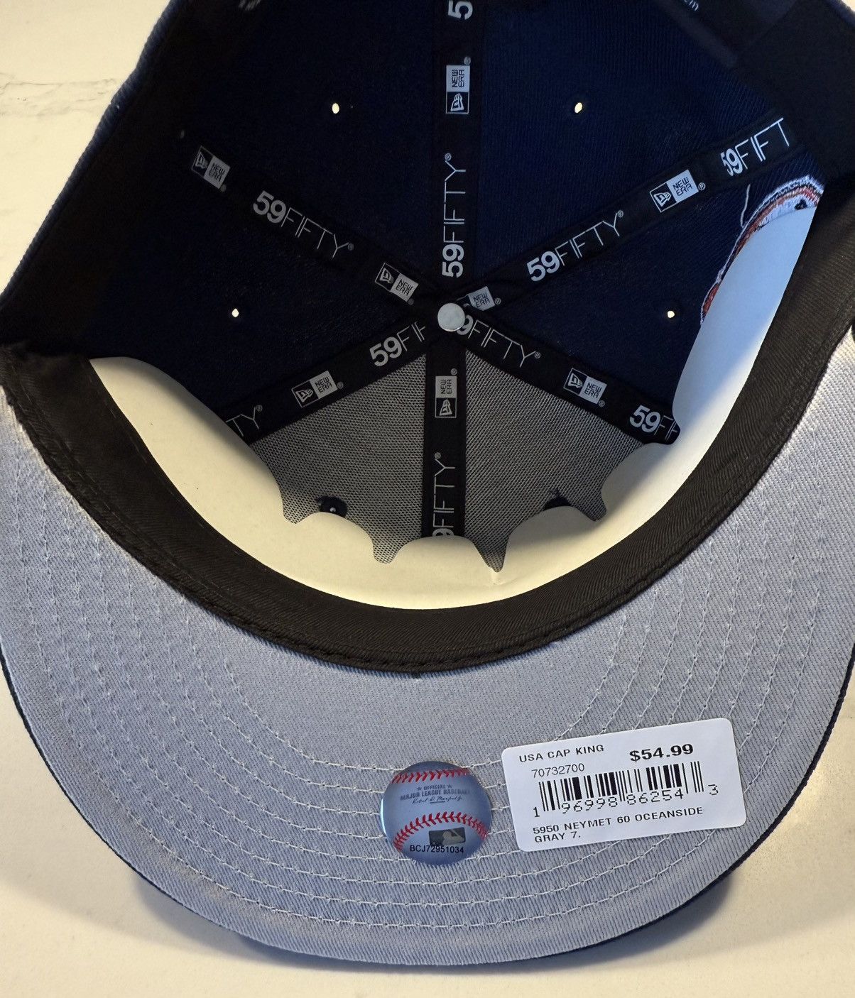 New Era NY Mets 60th Anniversary 59FIFTY New Era Fitted Navy Hat Size ONE SIZE - 3 Thumbnail