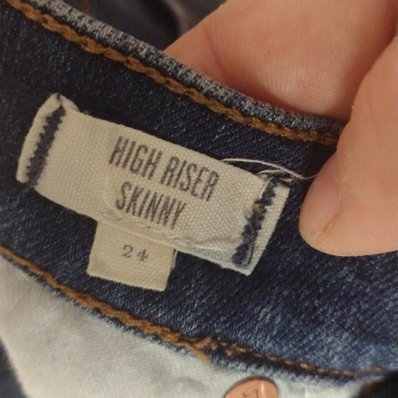 Madewell Madewell high riser skinny distressed fringe jeans size 24 Size 24" / US 00 / IT 34 - 4 Thumbnail