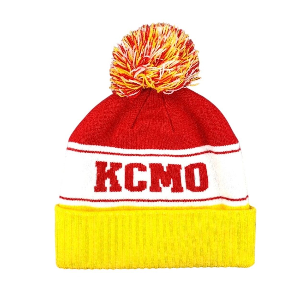 Vintage Vintage KCMO Kansas City Chiefs Knit Beanie Red Yellow Hat Size ONE SIZE - 2 Thumbnail