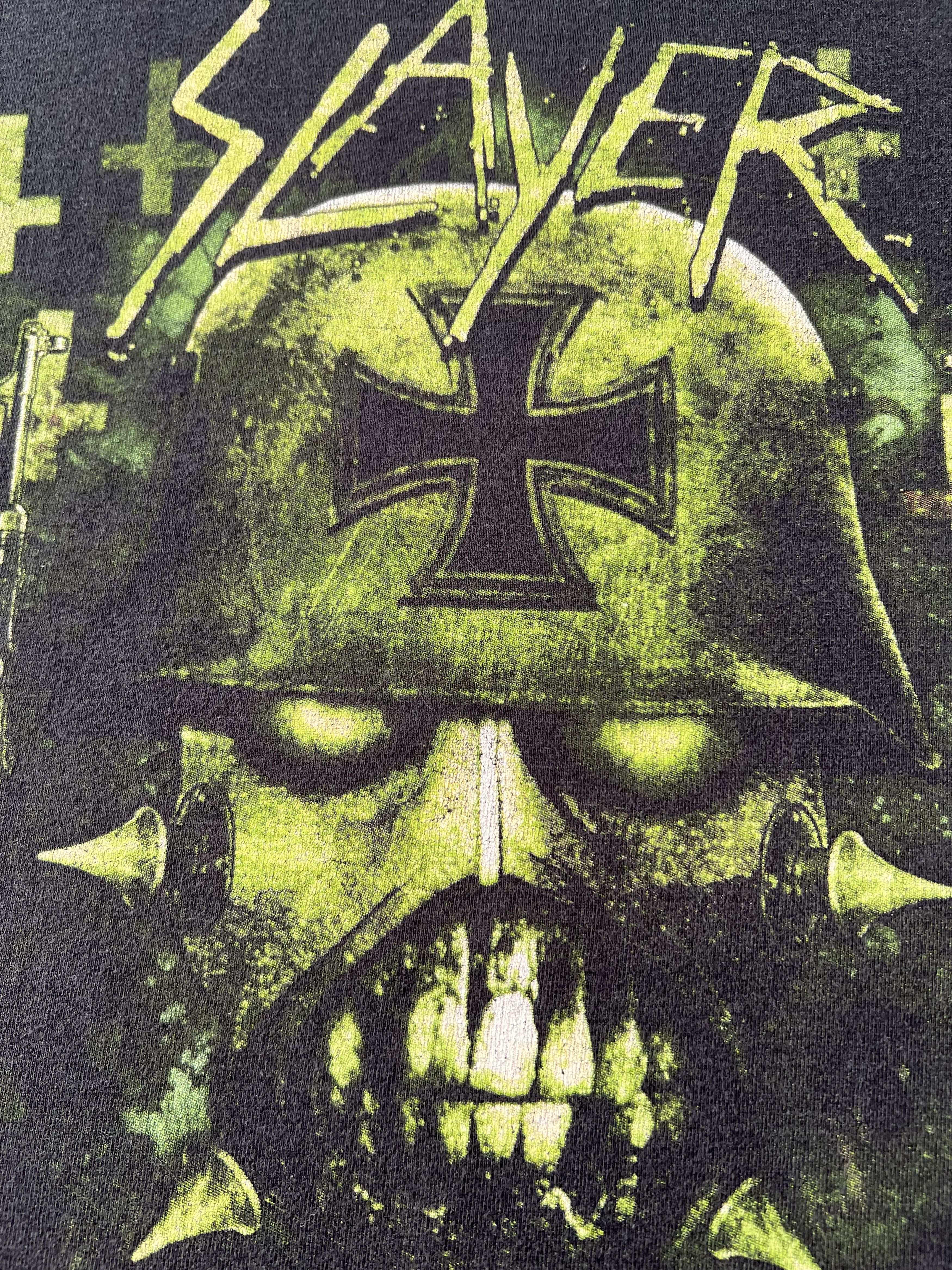 Band Tees Vintage 2004 Slayer Skull Metal Band Black T-shirt Size US M / EU 48-50 / 2 - 4 Thumbnail