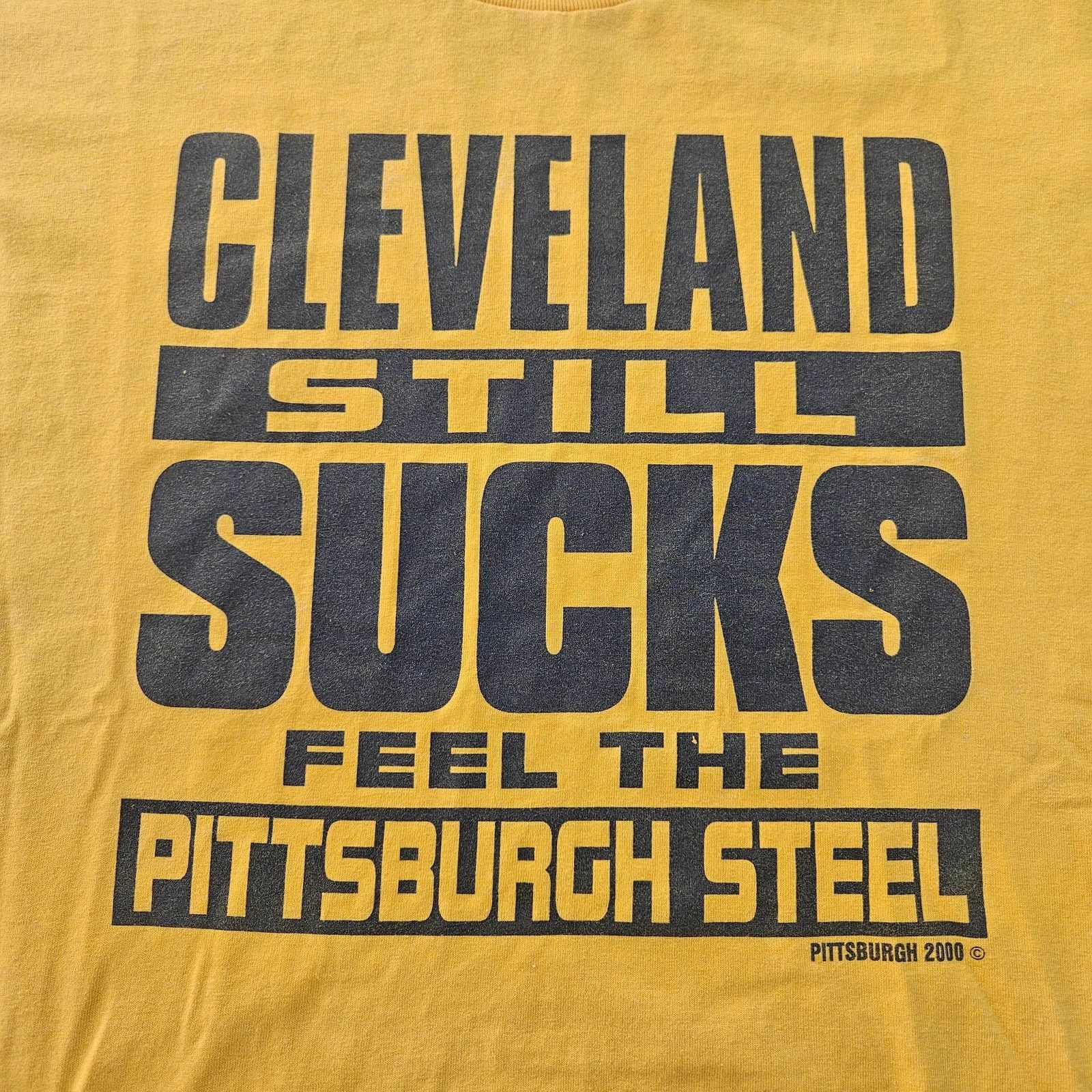 Fruit Of The Loom Vintage Steelers Shirt Y2K Cleveland Sucks Men's Size Large Size US L / EU 52-54 / 3 - 2 Thumbnail