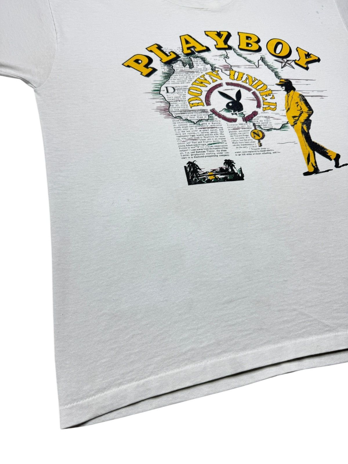 Playboy Vintage 1980’s Playboy Down Under Tee Shirt Size US XL / EU 56 / 4 - 3 Thumbnail