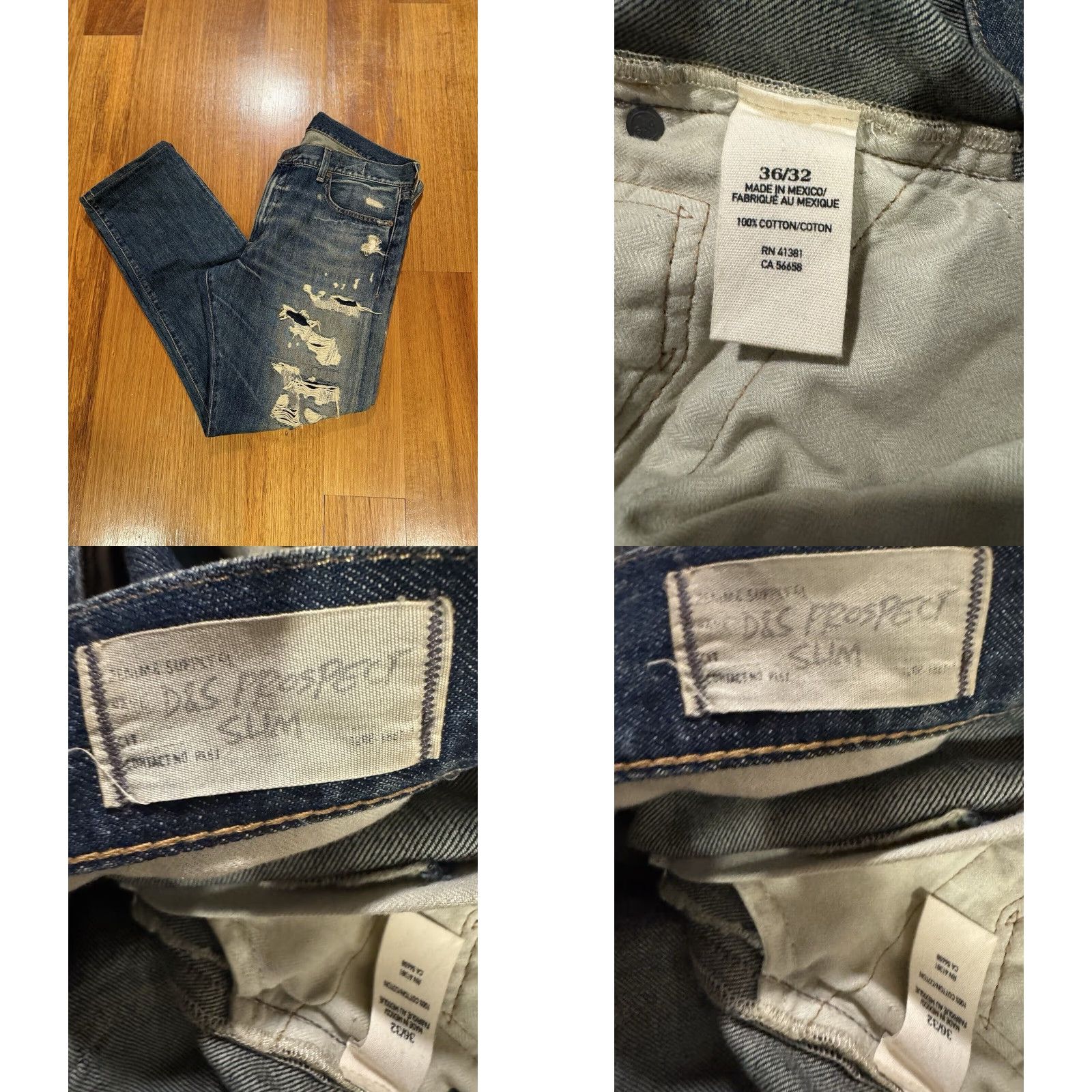 Vintage VINTAGE Ralph Lauren Denim Supply Prospect SLIM Distressed Jeans 36x32 Men Size US 36 / EU 52 - 9 Thumbnail