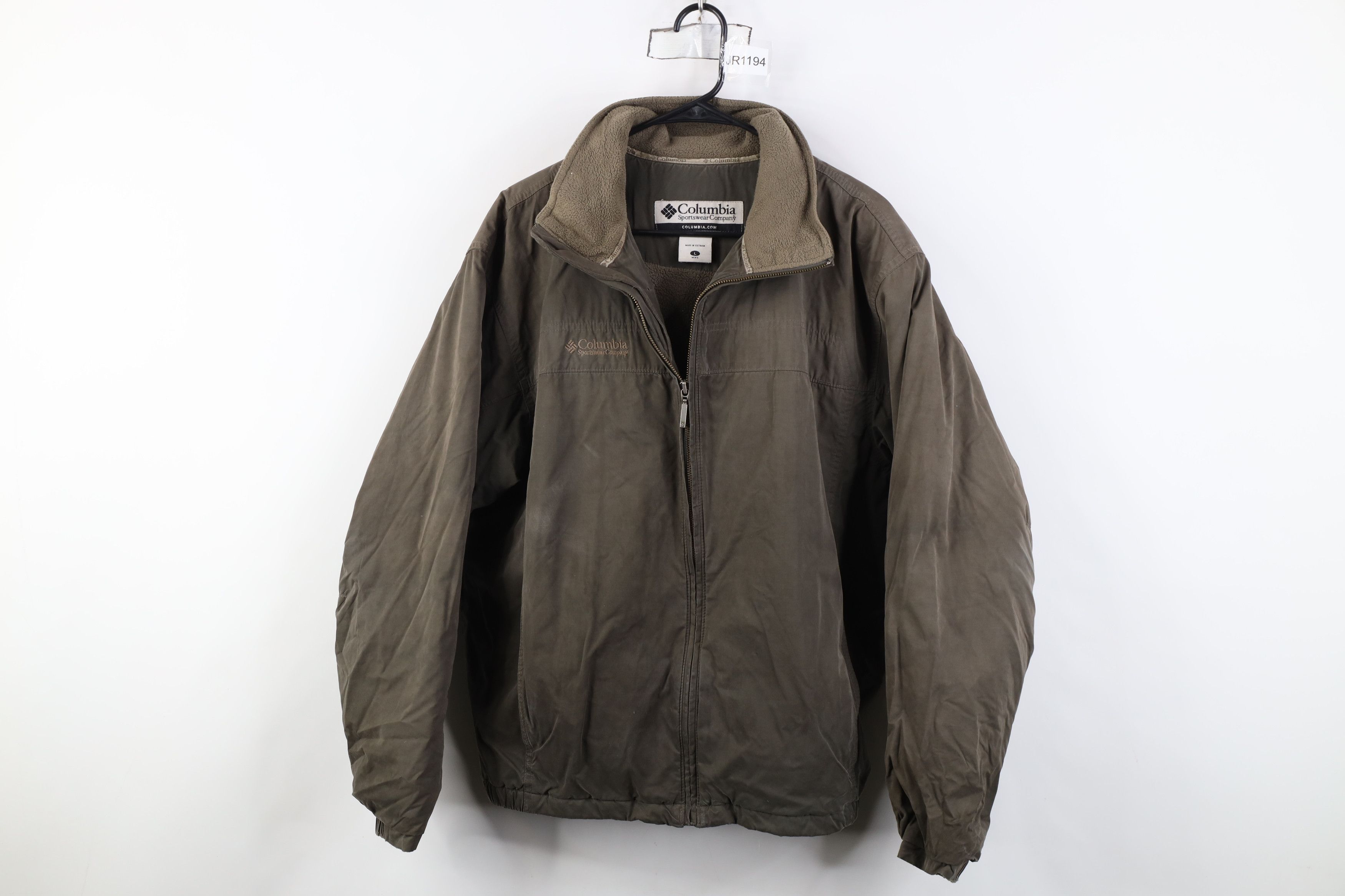 Columbia Vintage Columbia Spell Out Fleece Lined Bomber Jacket Green Size US L / EU 52-54 / 3 - 1 Thumbnail