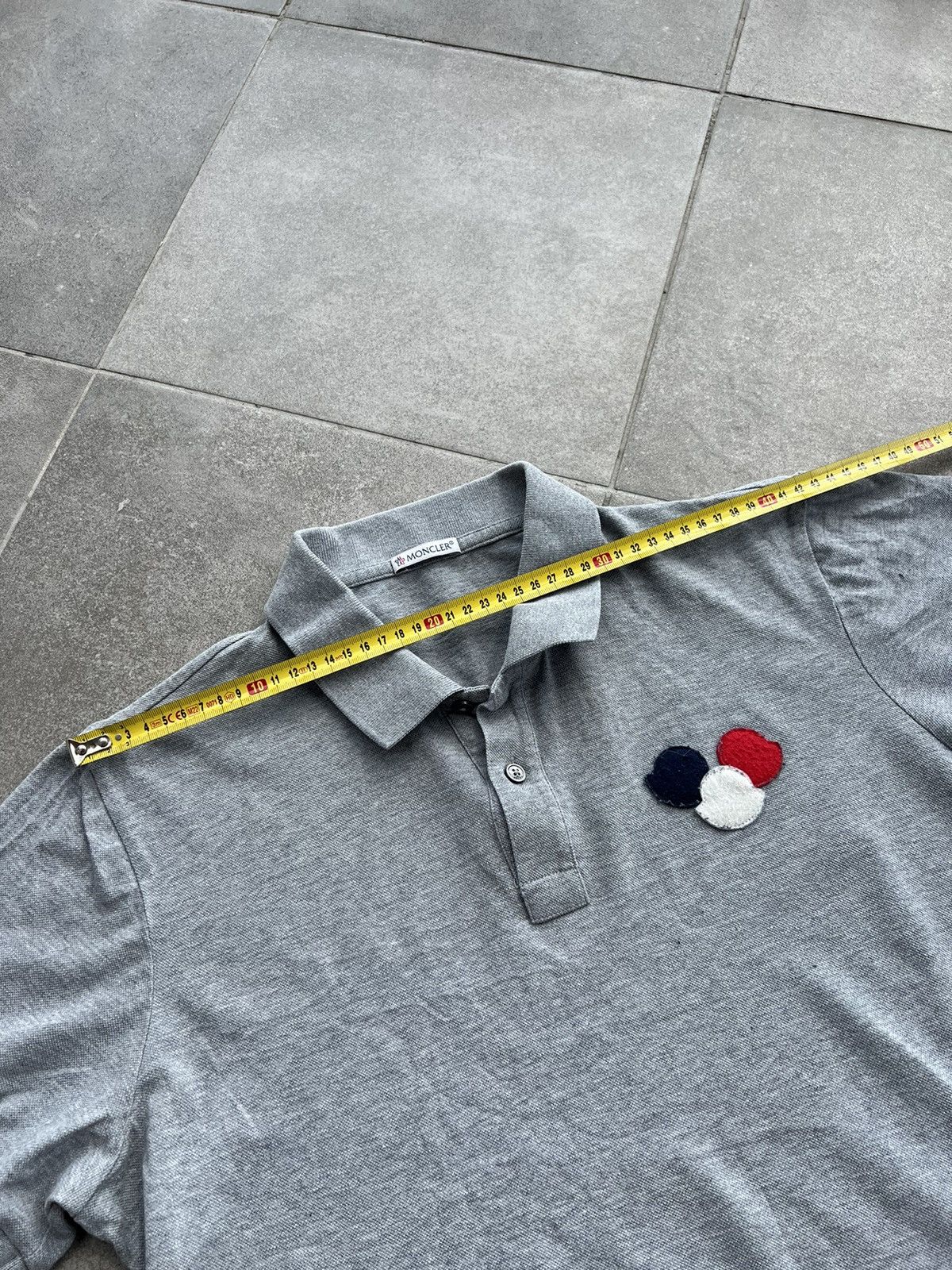 Moncler Moncler Maglia Polo Manica Corta grey triple logo Size US S / EU 44-46 / 1 - 9 Thumbnail