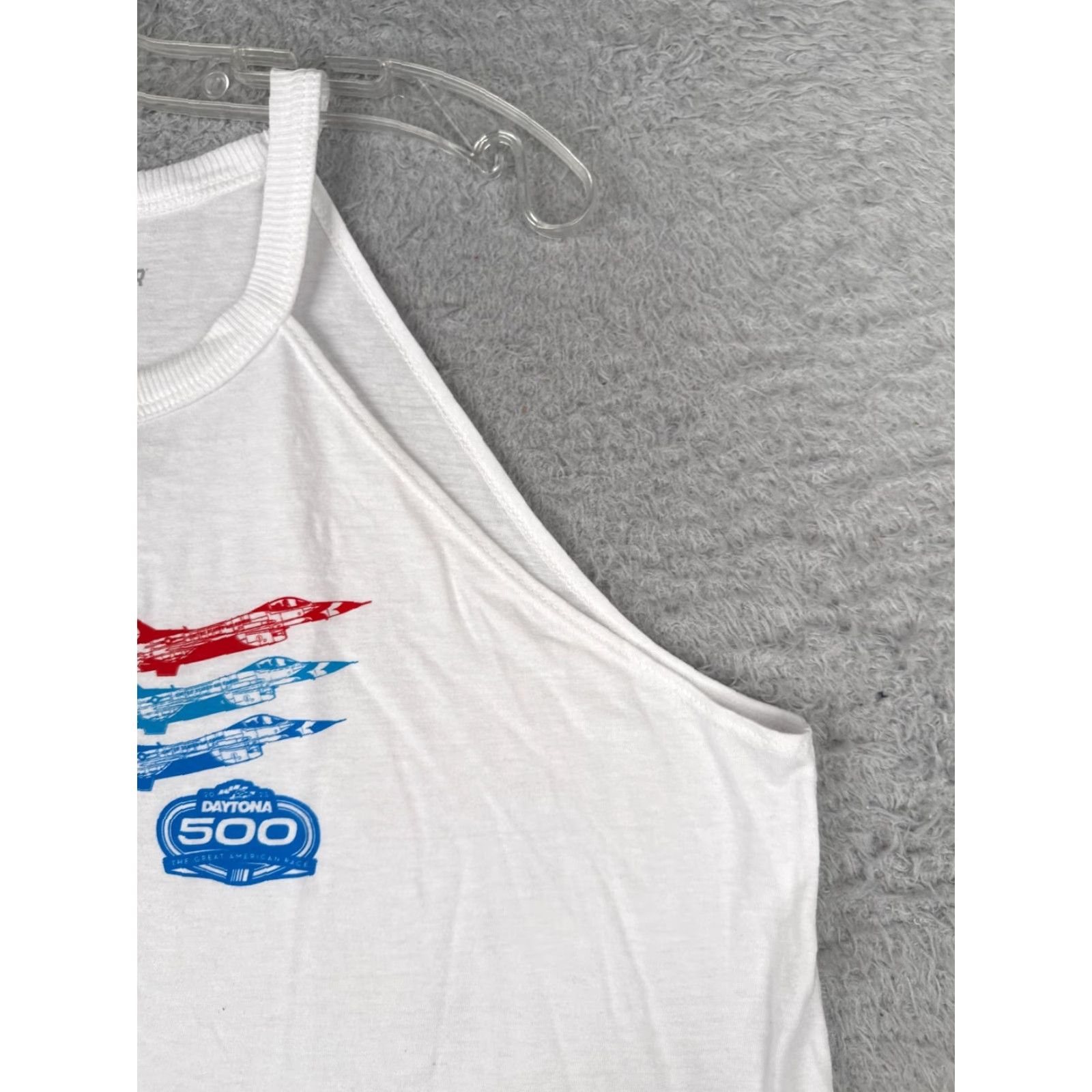 NASCAR Nascar Shirt Women 2XL White Tank Sleeveless Daytona 500 Thunderbirds F-16 Casual Tank Top Womens 2XL Nascar Shirt Size XXL / US 16-18 / IT 52-54 - 2 Thumbnail