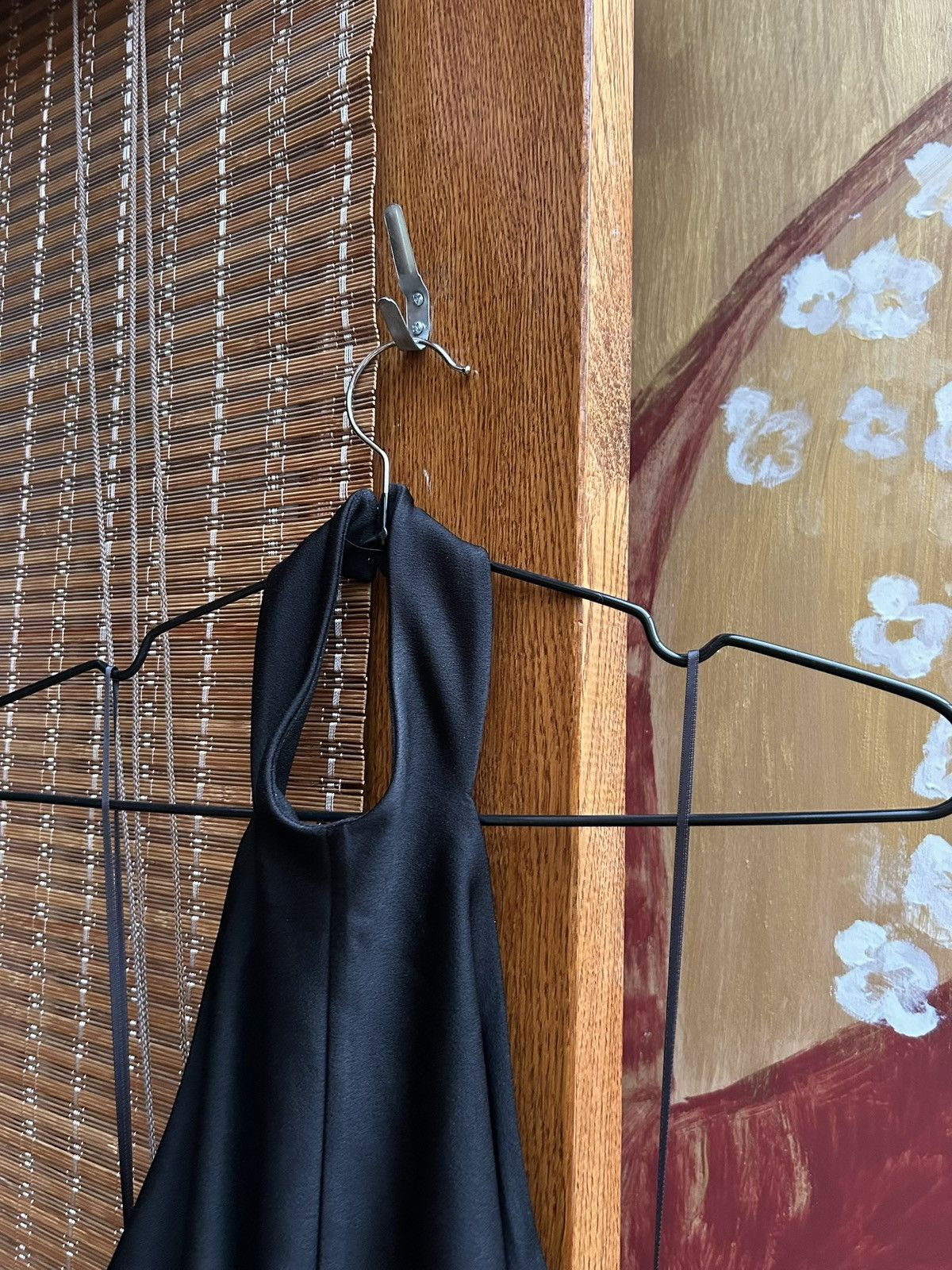 Handmade Oude Waag Halter Maxi Dress Black Layered Draped Backless Size XS / US 0-2 / IT 36-38 - 5 Thumbnail