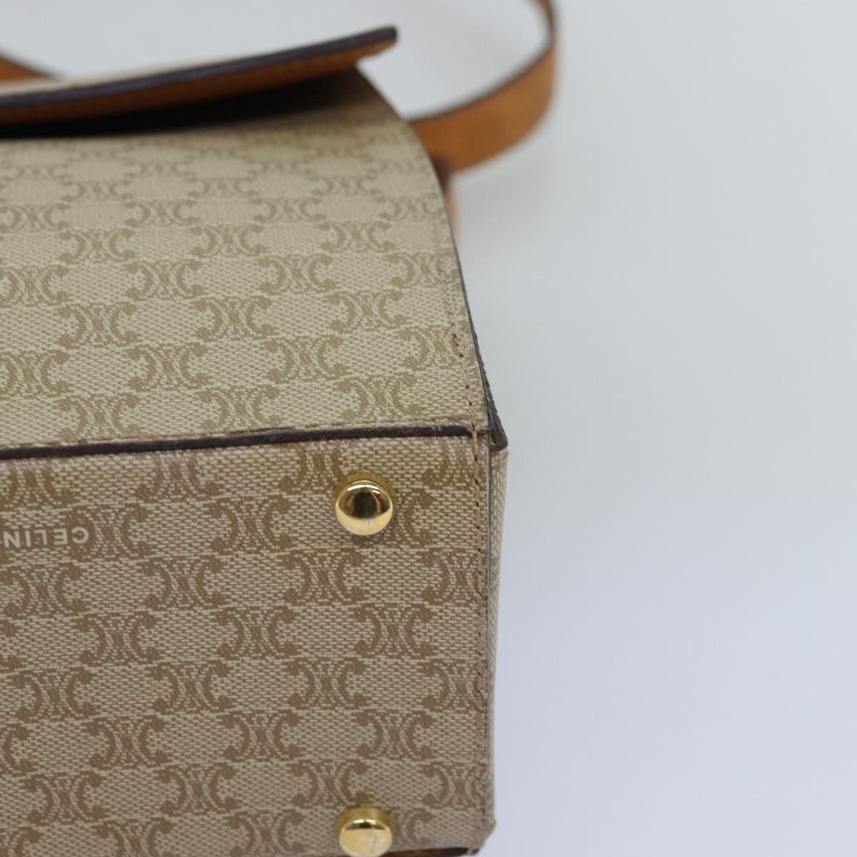 Celine CELINE Macadam Canvas Shoulder Bag Beige Size ONE SIZE - 15 Thumbnail