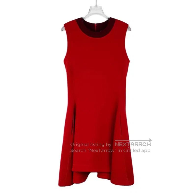 Dior Dior Red wool round-neck sleeveless dress Size XS / US 0-2 / IT 36-38 - 1 Thumbnail