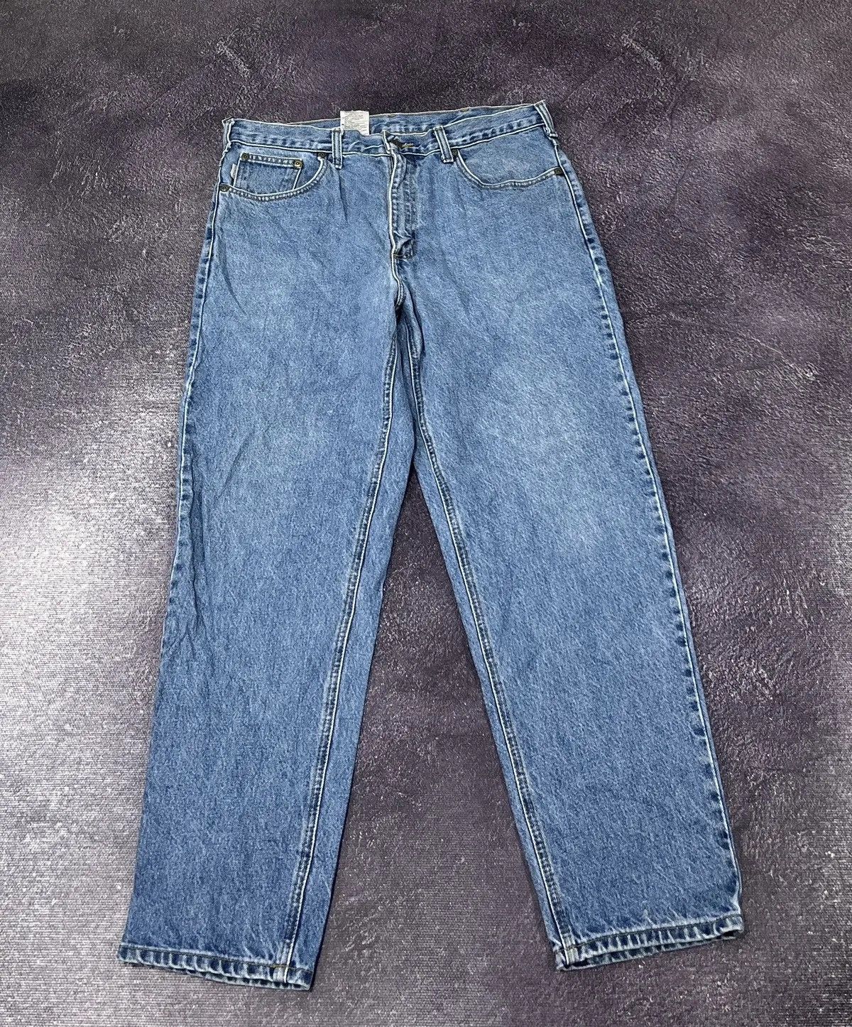 Carhartt Vintage 90s Carhartt Blue USA Work Hype Denim Jeans Size US 36 / EU 52 - 2 Thumbnail
