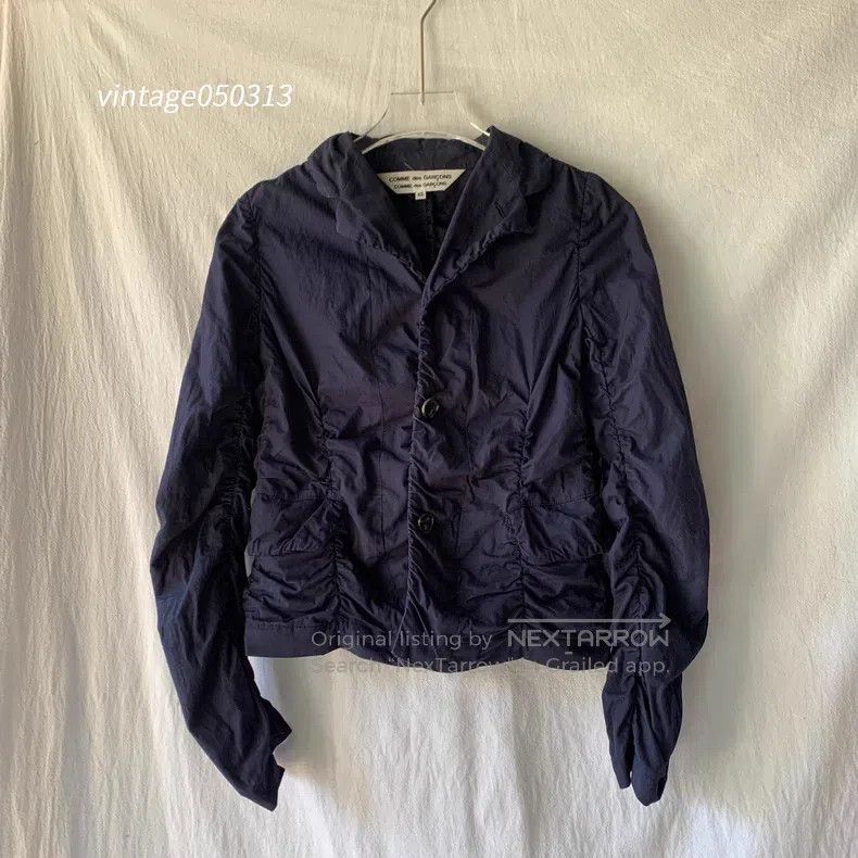 Comme des Garcons Comme Des Garcons Pleated Shirt Deep Blue Size XS / US 0-2 / IT 36-38 - 2 Thumbnail