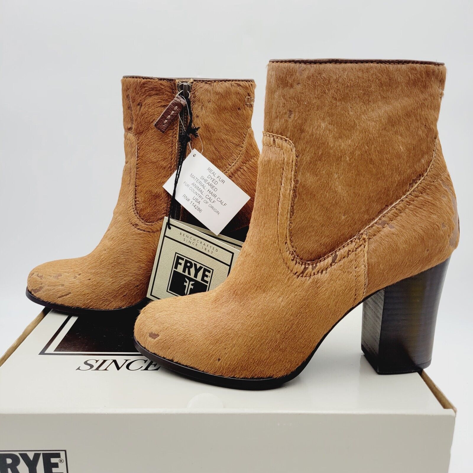 Frye FRYE Women's Parker Short Boots Cognac Size 9.5 Medium (M) Size US 9.5 / IT 39.5 - 5 Thumbnail