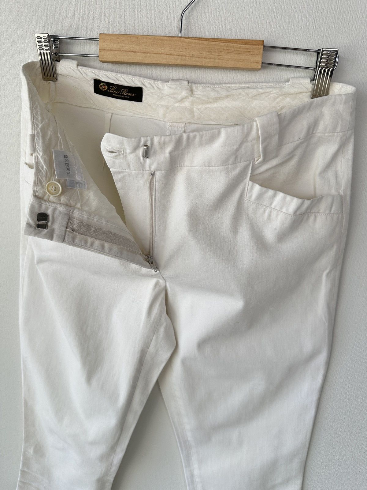 Loro Piana LORO PIANA White Cotton Capri Trousers Women’s size 44 Size 30" / US 8 / IT 44 - 6 Thumbnail