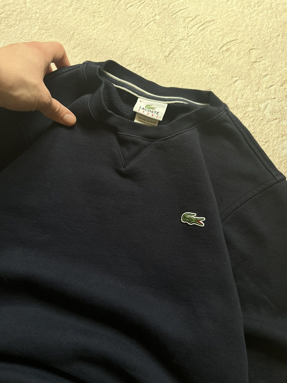 Lacoste 🐊 Vintage Lacoste Crewneck Sweatshirt (Navy Blue) Size US M / EU 48-50 / 2 - 4 Thumbnail