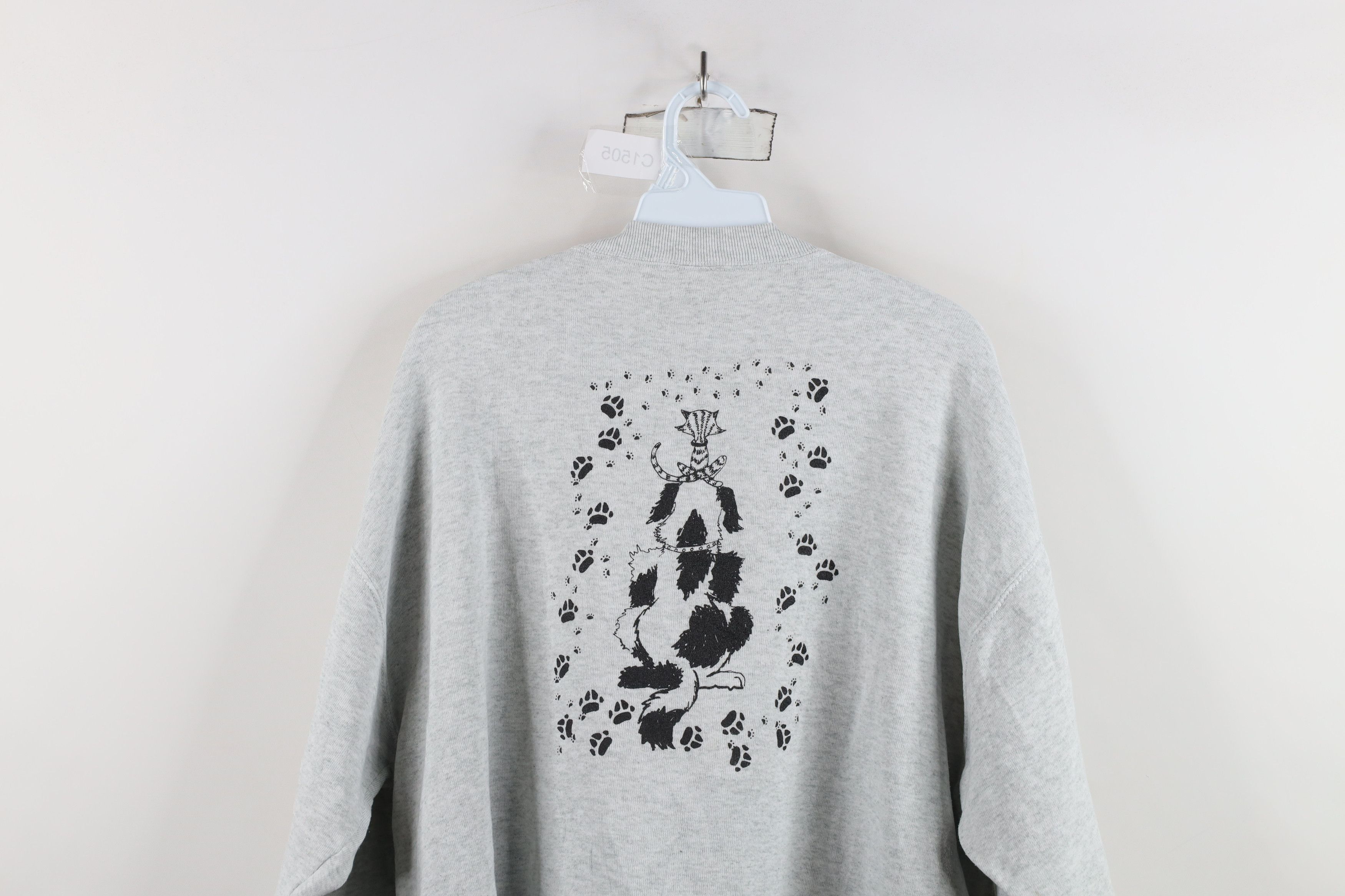 Vintage Vintage 90s Streetwear Humane Society Cat Dog Sweatshirt Size US XL / EU 56 / 4 - 14 Thumbnail