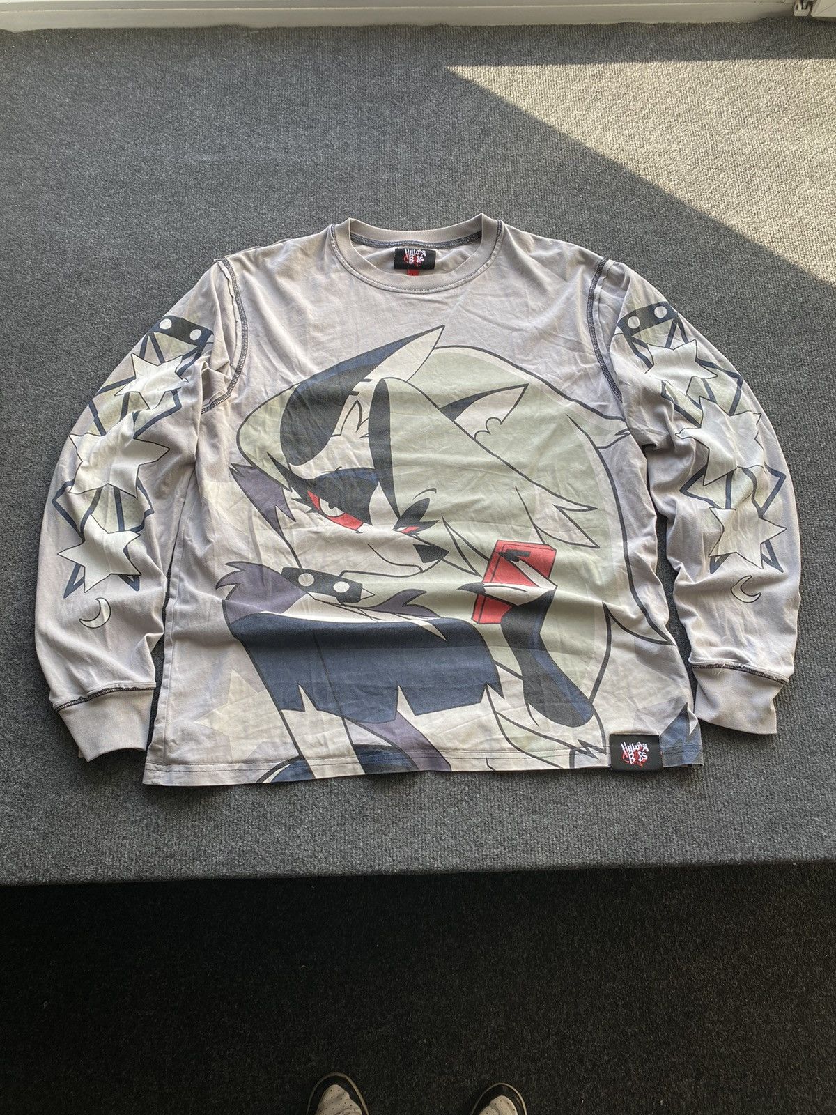 Anime 🔥Goth Emo Helluva Boss overprint long sleeve L warren james Size US L / EU 52-54 / 3 - 1 Thumbnail