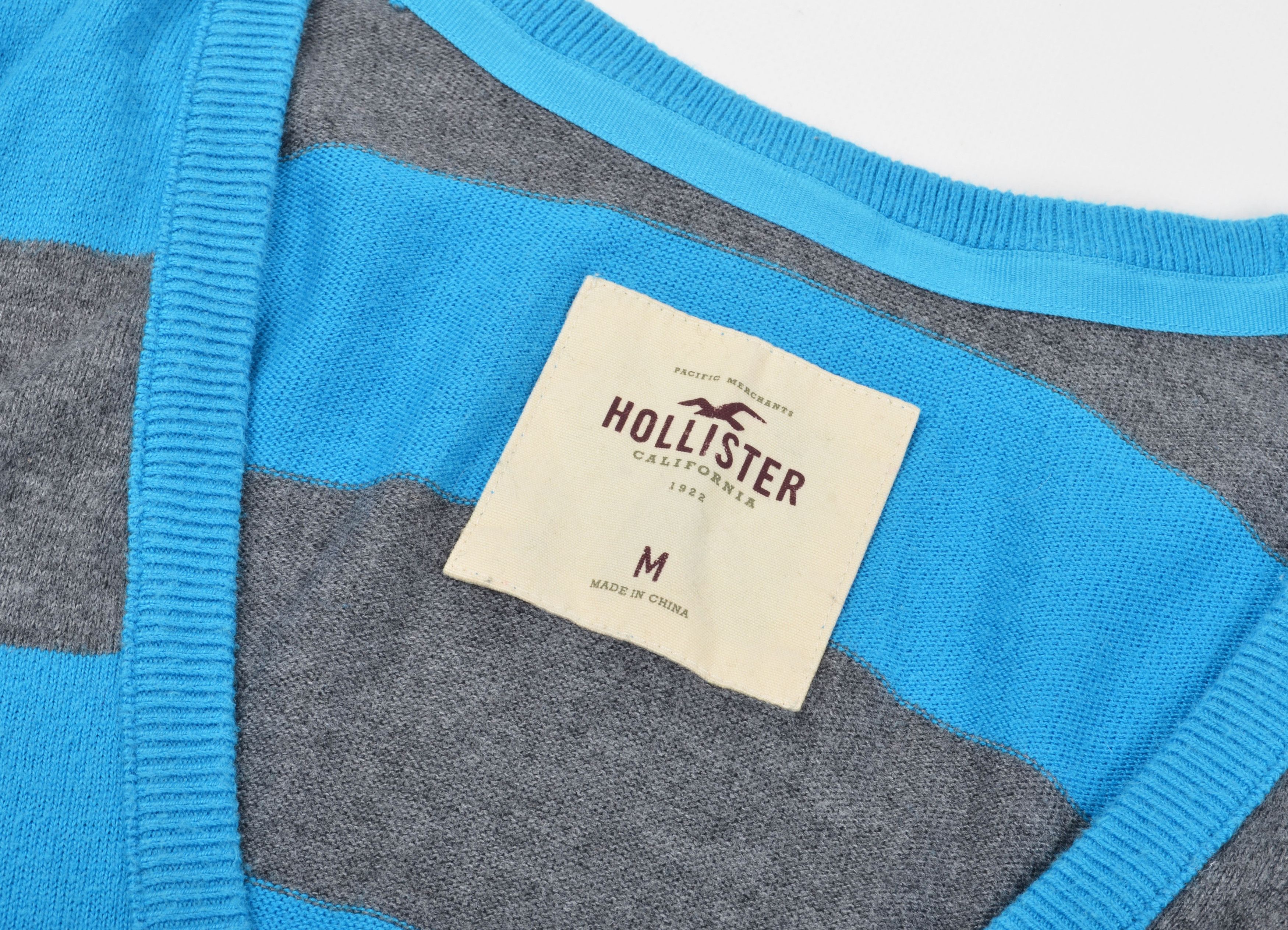 Hollister Hollister Women's Y2K Blue/Gray Striped Fitted Long Sleeve Size M / US 6-8 / IT 42-44 - 7 Thumbnail