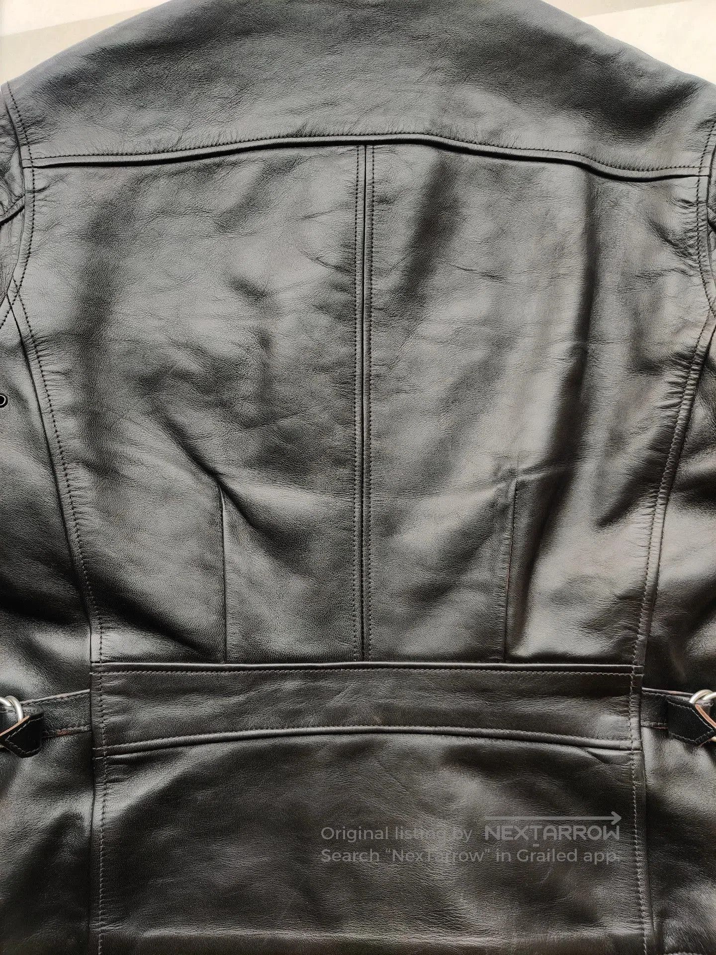 Freewheelers black leather jacket with snowflake pattern. Size US S / EU 44-46 / 1 - 8 Thumbnail