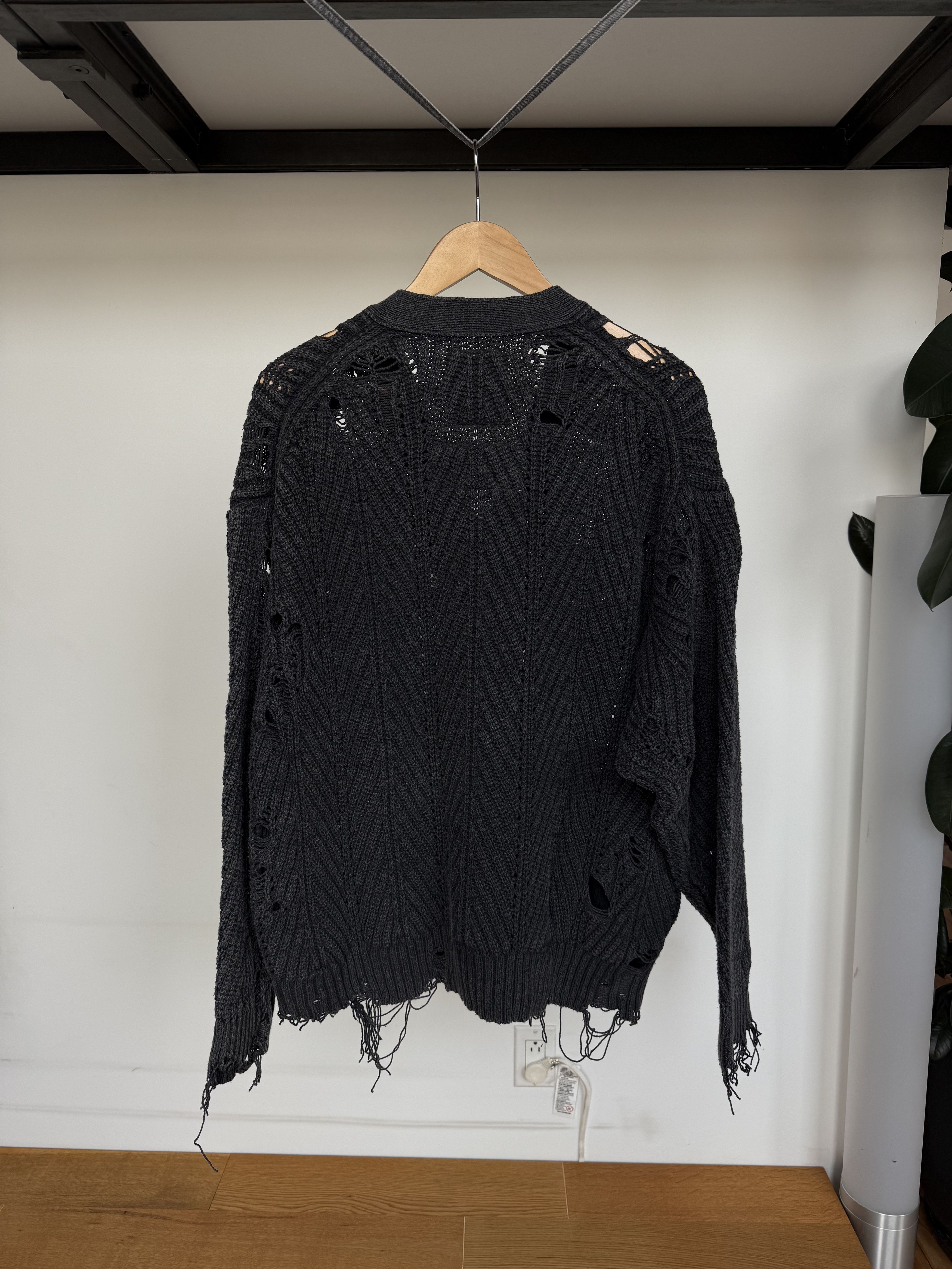 Maison MIHARA YASUHIRO Oversized Distressed Cardigan Size US S / EU 44-46 / 1 - 5 Thumbnail