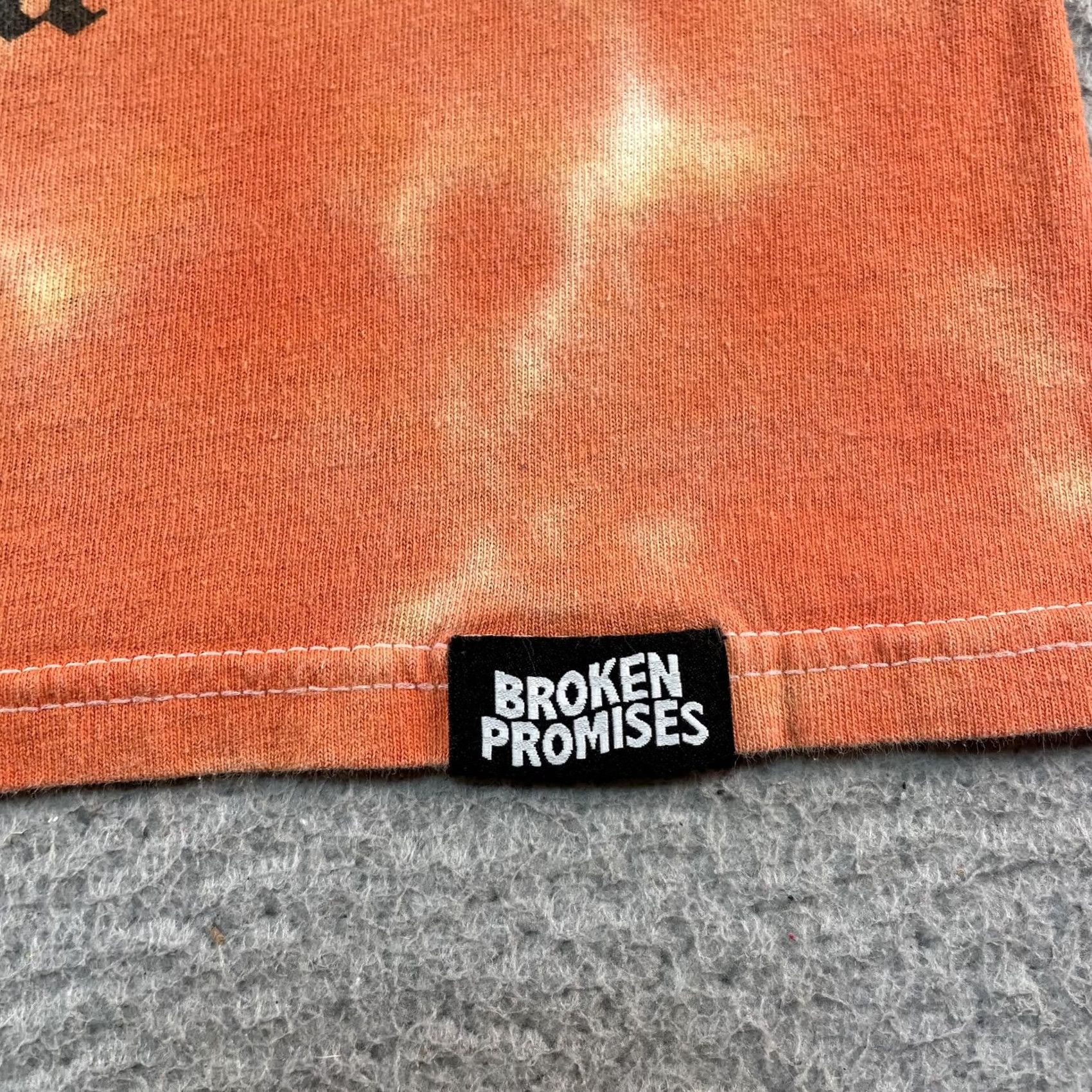 Broken Promises Co. Broken Promises Shirt Mens M Orange Tie-Dye Skeleton Flames Car Hot Wheels Streetwear Graphic Print Crew Neck Short Sleeve Size US M / EU 48-50 / 2 - 3 Thumbnail