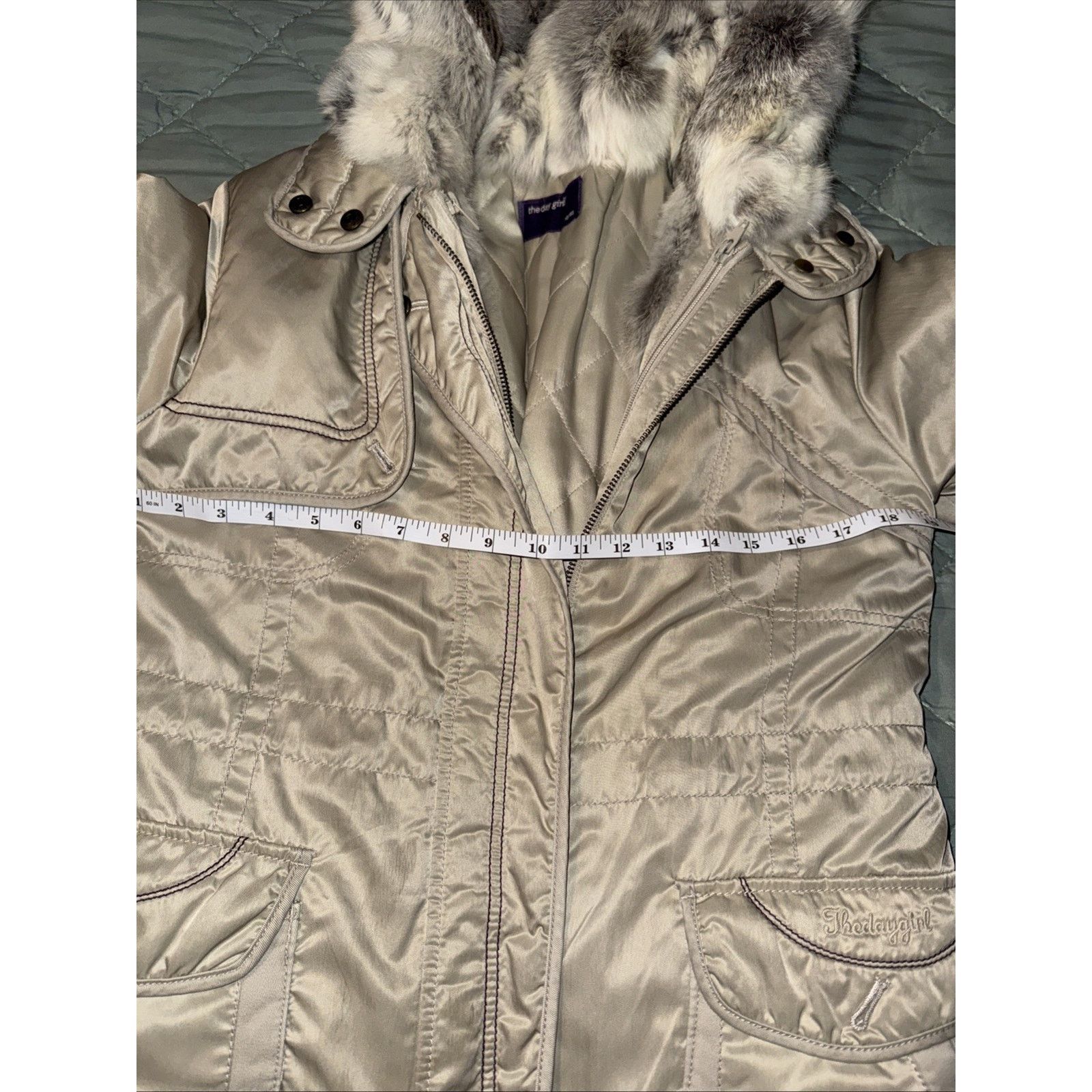 & Other Stories The Day Girls Women's Size Sm Rabbit Fur Hooded Parka Beige Size S / US 4 / IT 40 - 22 Thumbnail