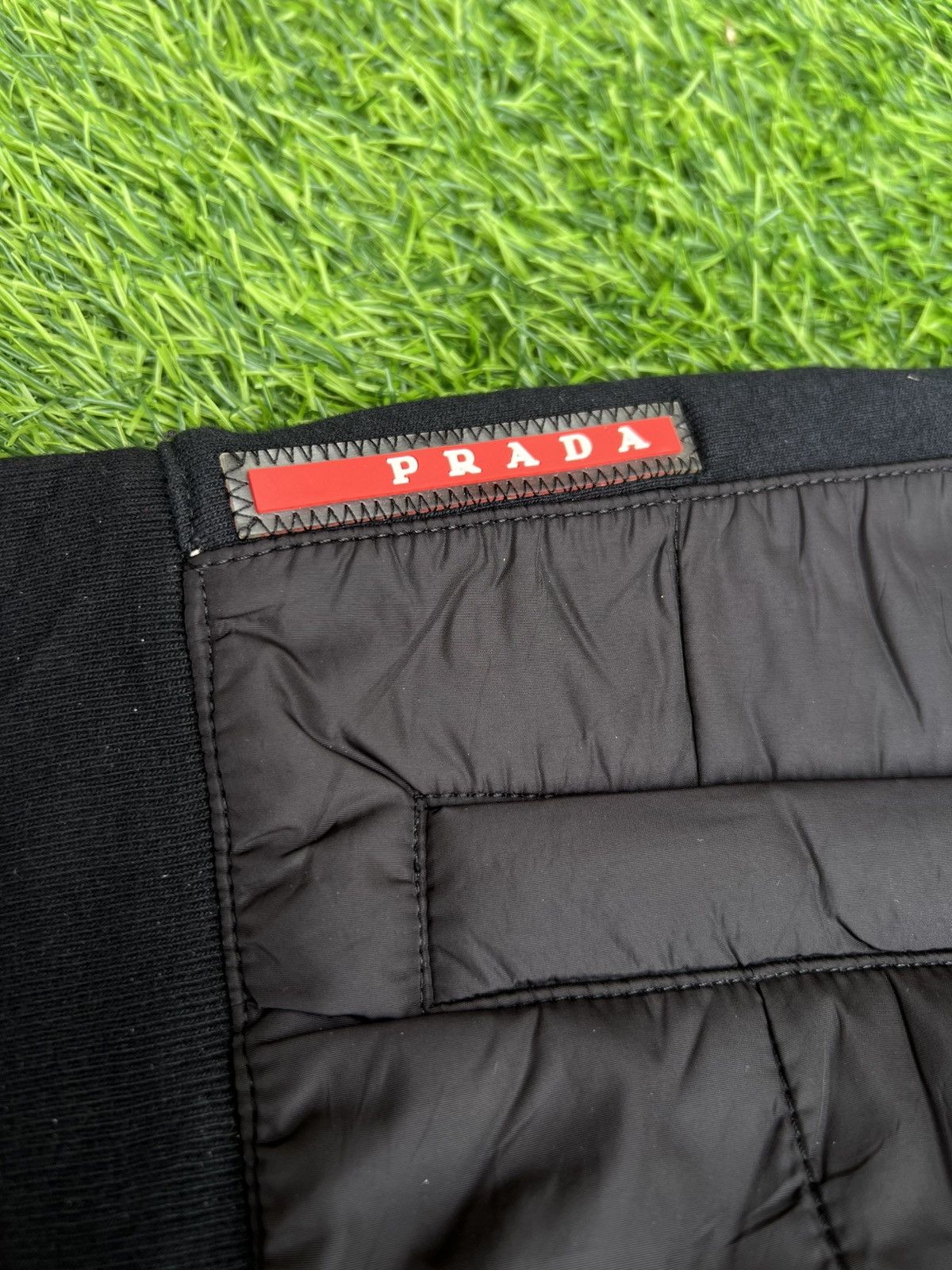 Prada Prada Black Quilted Hybrid Bomber Jacket – Size L Size US L / EU 52-54 / 3 - 7 Thumbnail