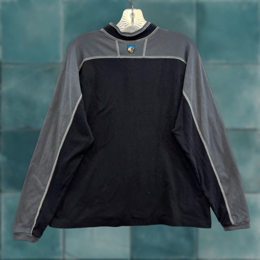 Vintage VINTAGE Kuhl Alf Sweater XL Women Black Grey 1/2 1/4 Zip Pullover Outdoor Hiking Shirt Womens XL Black Grey Size XL / US 12-14 / IT 48-50 - 1 Thumbnail