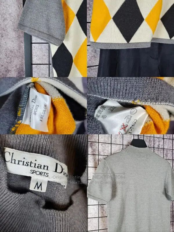 Dior Dior Gray Wool Logo Embroidered Sweater . Size M / US 6-8 / IT 42-44 - 9 Thumbnail
