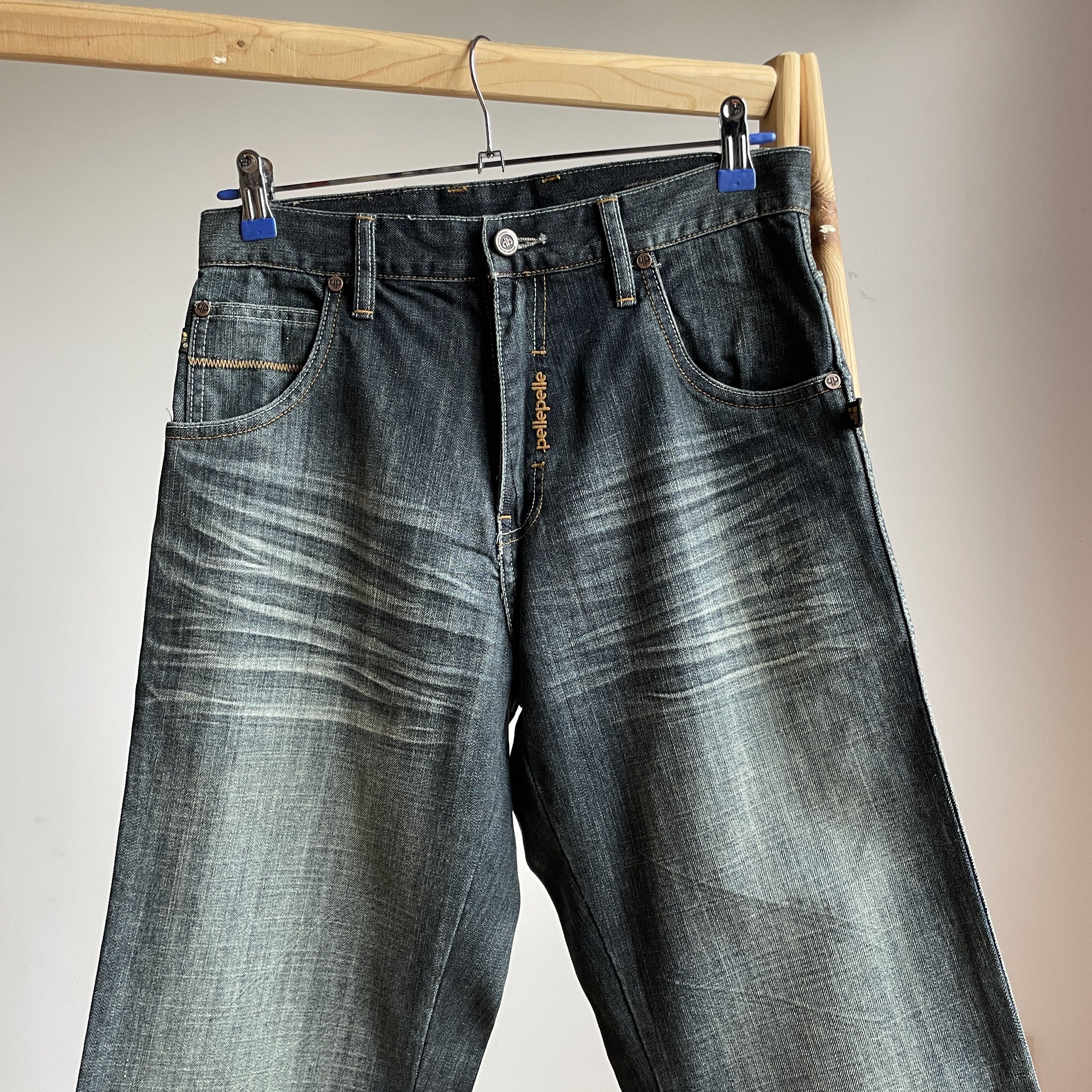 Pelle Pelle Pelle Pelle Vintage Y2K Baggy Wide Leg Washed Denim Size US 30 / EU 46 - 3 Thumbnail