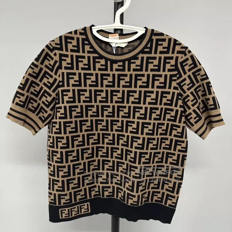 Fendi Fendi Knitted All-Over Print Logo Short-Sleeve Size XXS / US 00 / IT 34 - 1 Thumbnail