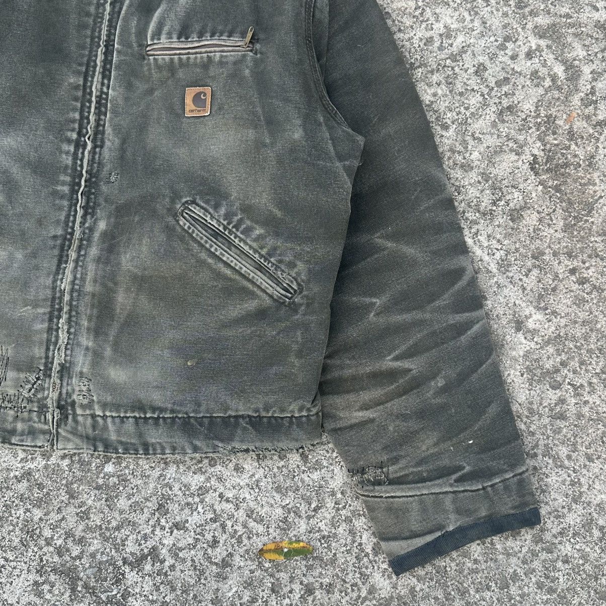 Carhartt Crazy Vintage 00s Faded Carhartt Detroit Jacket J97 MOS Size US L / EU 52-54 / 3 - 3 Thumbnail