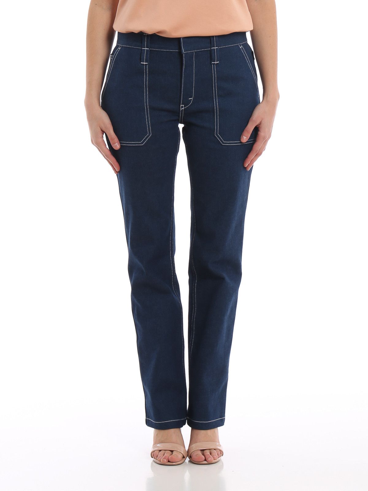 Chloe o1y0825 Denim Pant in Blue Size 27" / US 4 / IT 40 - 2 Thumbnail