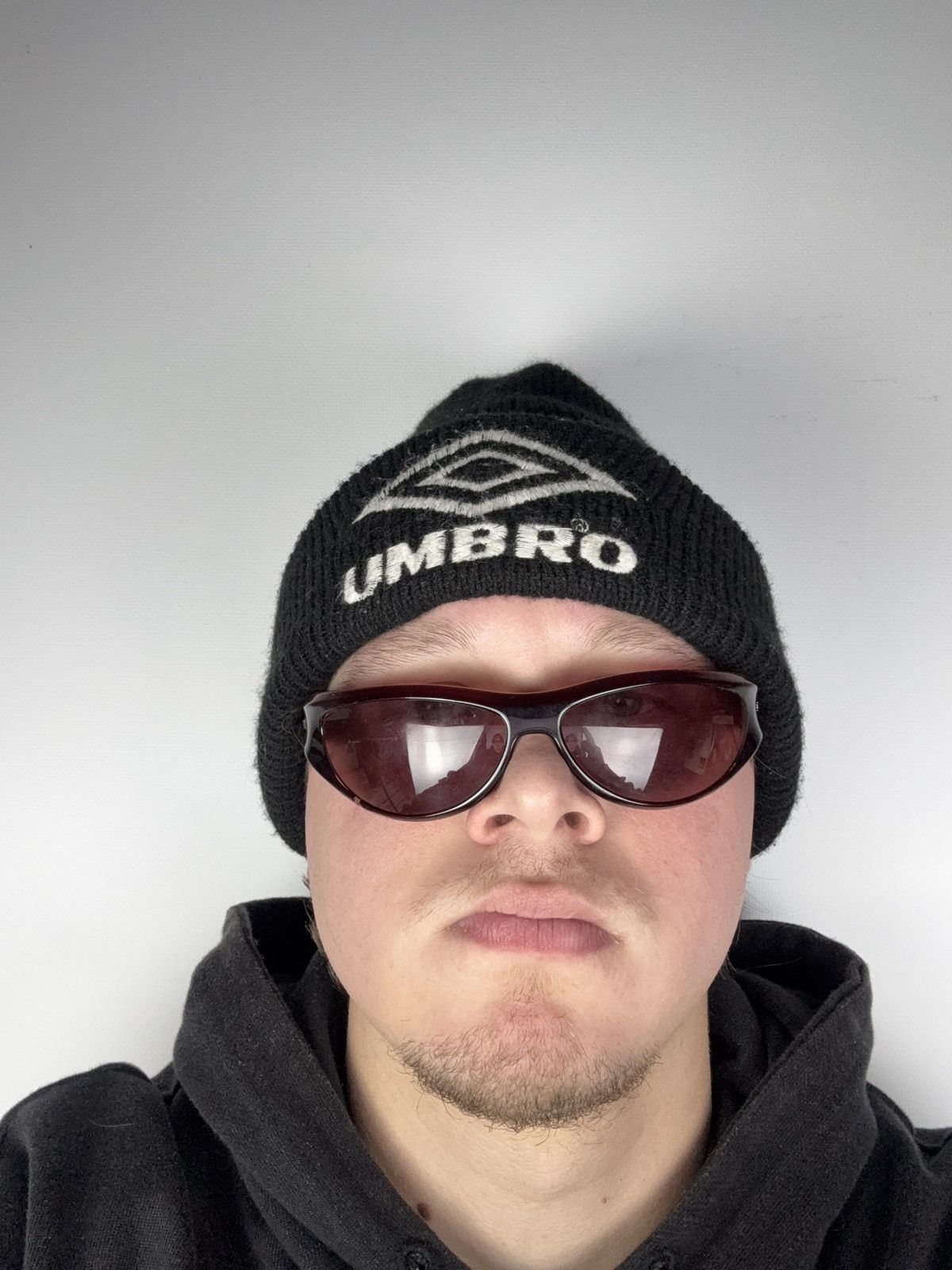 Umbro Vintage Umbro 90s Black Knit Beanie Hat Logo Y2K Small size Size ONE SIZE - 3 Thumbnail