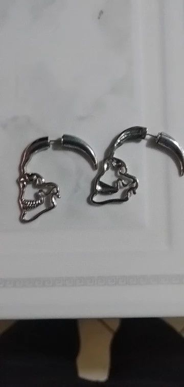Jewelry Punk Skull Skeleton Halloween Earrings Size ONE SIZE - 3 Thumbnail