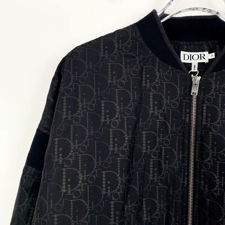 Dior Dior Size 13 Black logo embossed full print stand-up collar Size US XXS / EU 40 - 3 Thumbnail