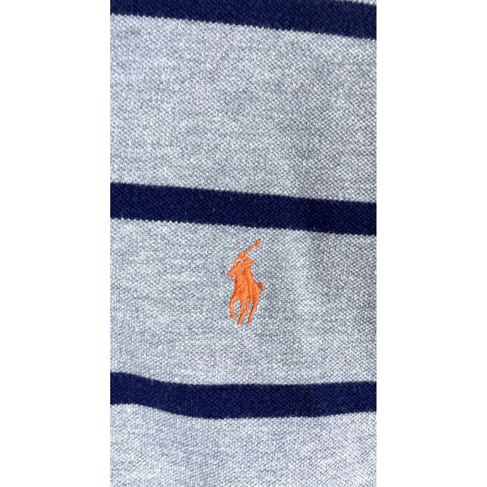 Polo Ralph Lauren Polo Ralph Lauren Polo Shirt Mens L Gray Stripe Knit Short Sleeve Embroidered Logo Pony Size US L / EU 52-54 / 3 - 2 Thumbnail