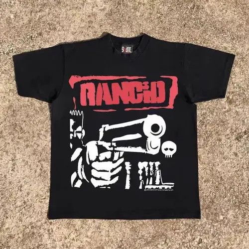 VIBE Kawase x Hori Black washed retro pistol print t-shirt Size US M / EU 48-50 / 2 - 1 Thumbnail