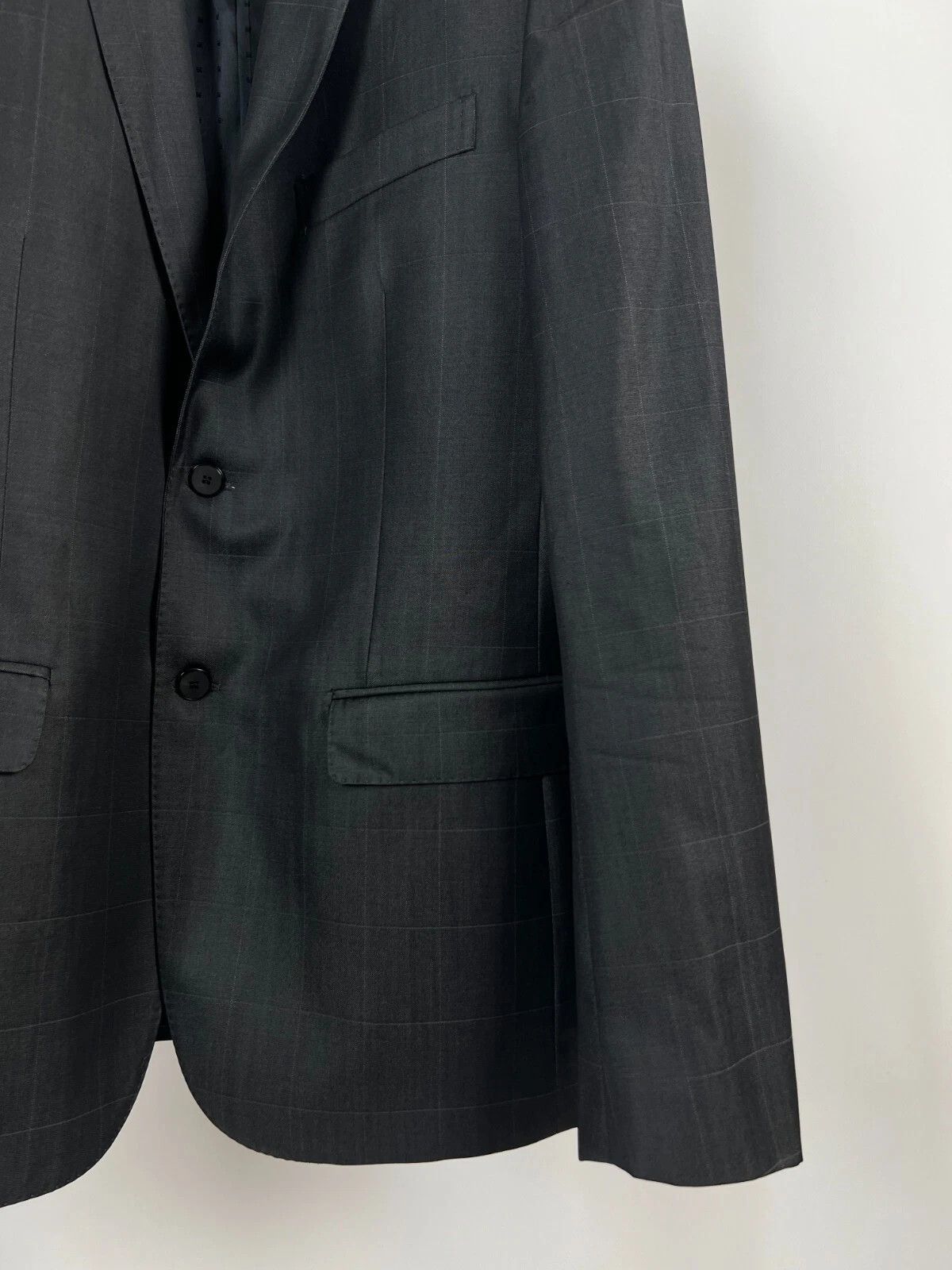 Pal Zileri Pal Zileri Lab Grey Check Wool Slim Fit Italian Suit Blazer Size 42R - 7 Thumbnail