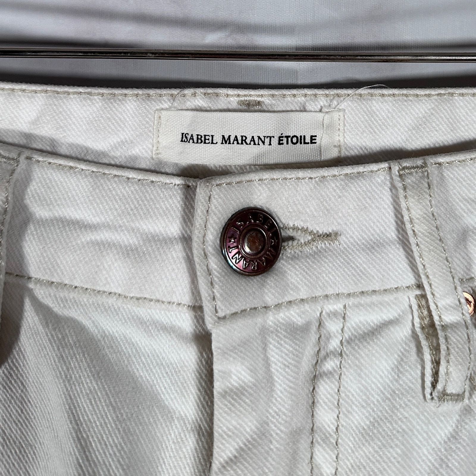 Isabel Marant White Stitch Denim Size US 29 - 4 Thumbnail
