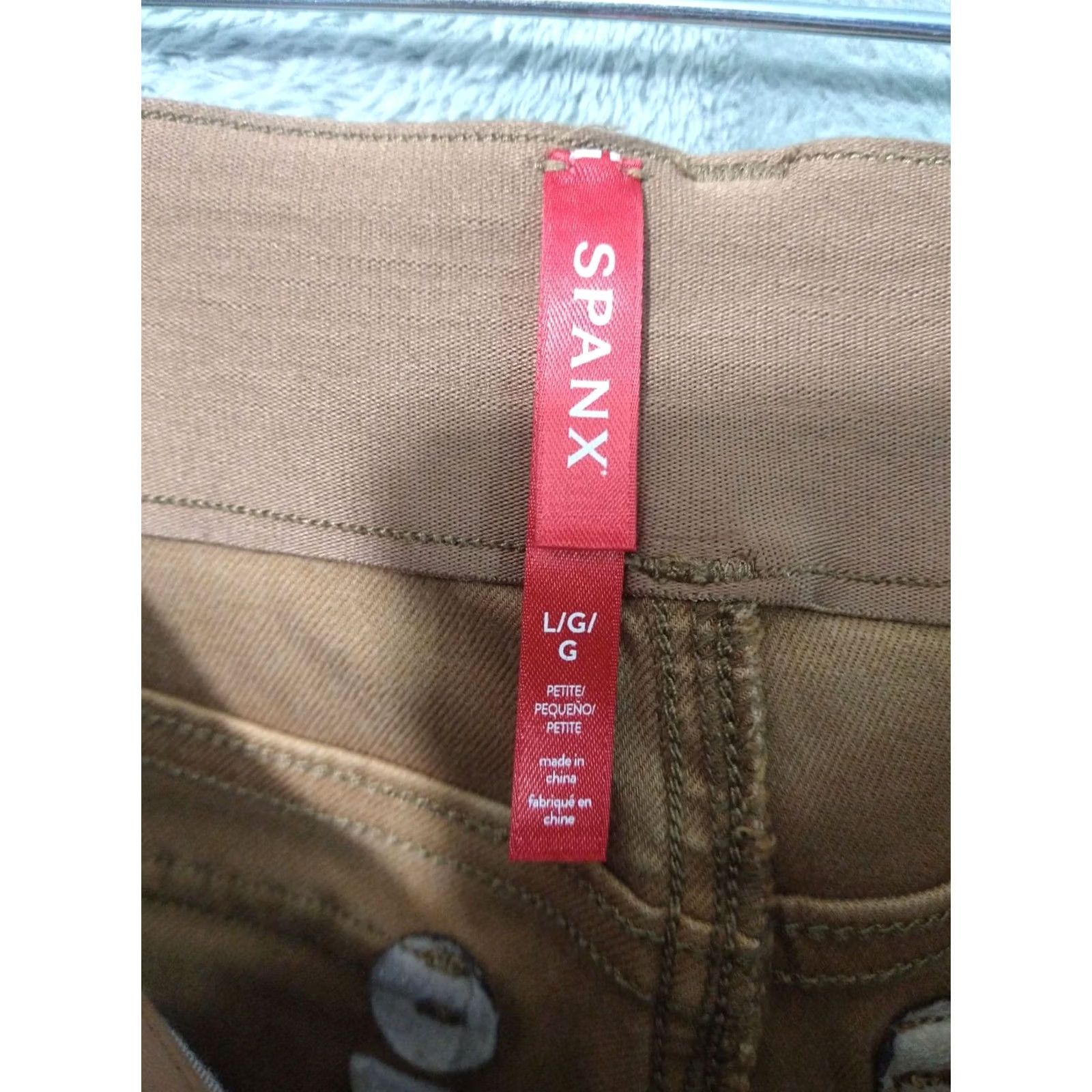 Spanx Spanx Pants Women Large Petite Brown Cargo Skinny Twill Ankle High Rise Pull On Size 36" / US 14 / IT 50 - 7 Thumbnail