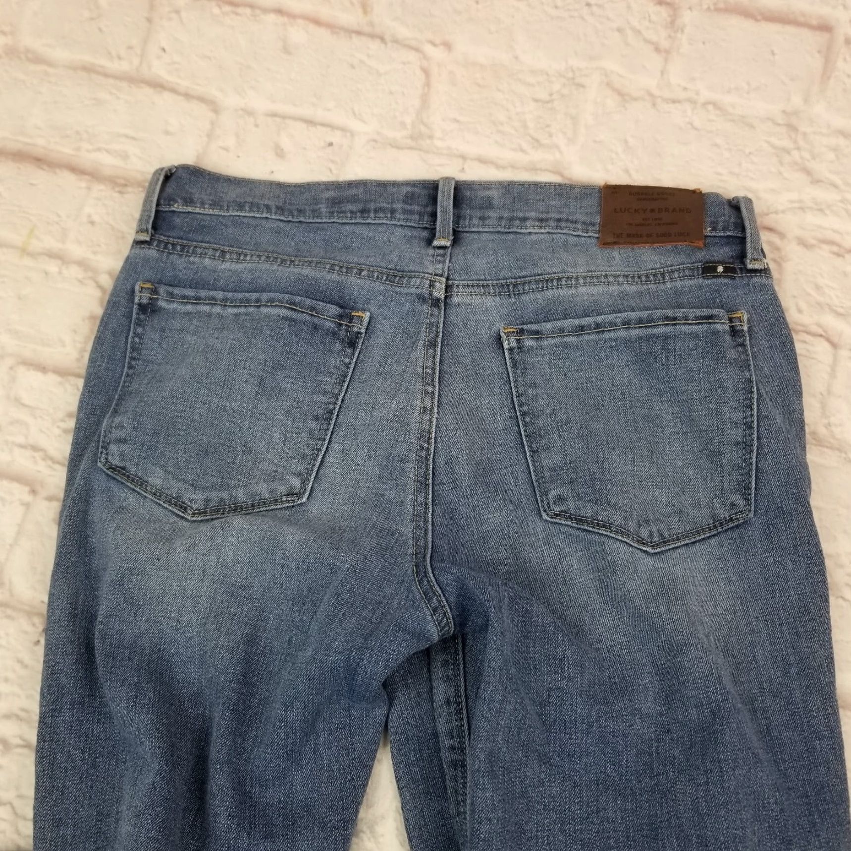 Lucky Brand Lucky Brand Jeans - Womens Crop Distressed Brooke Mid Rise 8 / 29 Blue 5-Pocket Denim Size 30" / US 8 / IT 44 - 5 Thumbnail