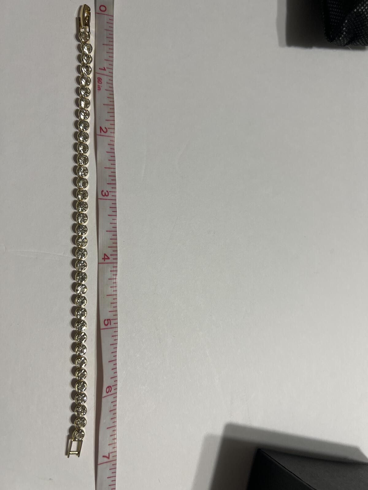 The Unbranded Brand 18K gold plated Elegant Gold Tennis Bracelet CZ crystals Size ONE SIZE - 4 Thumbnail