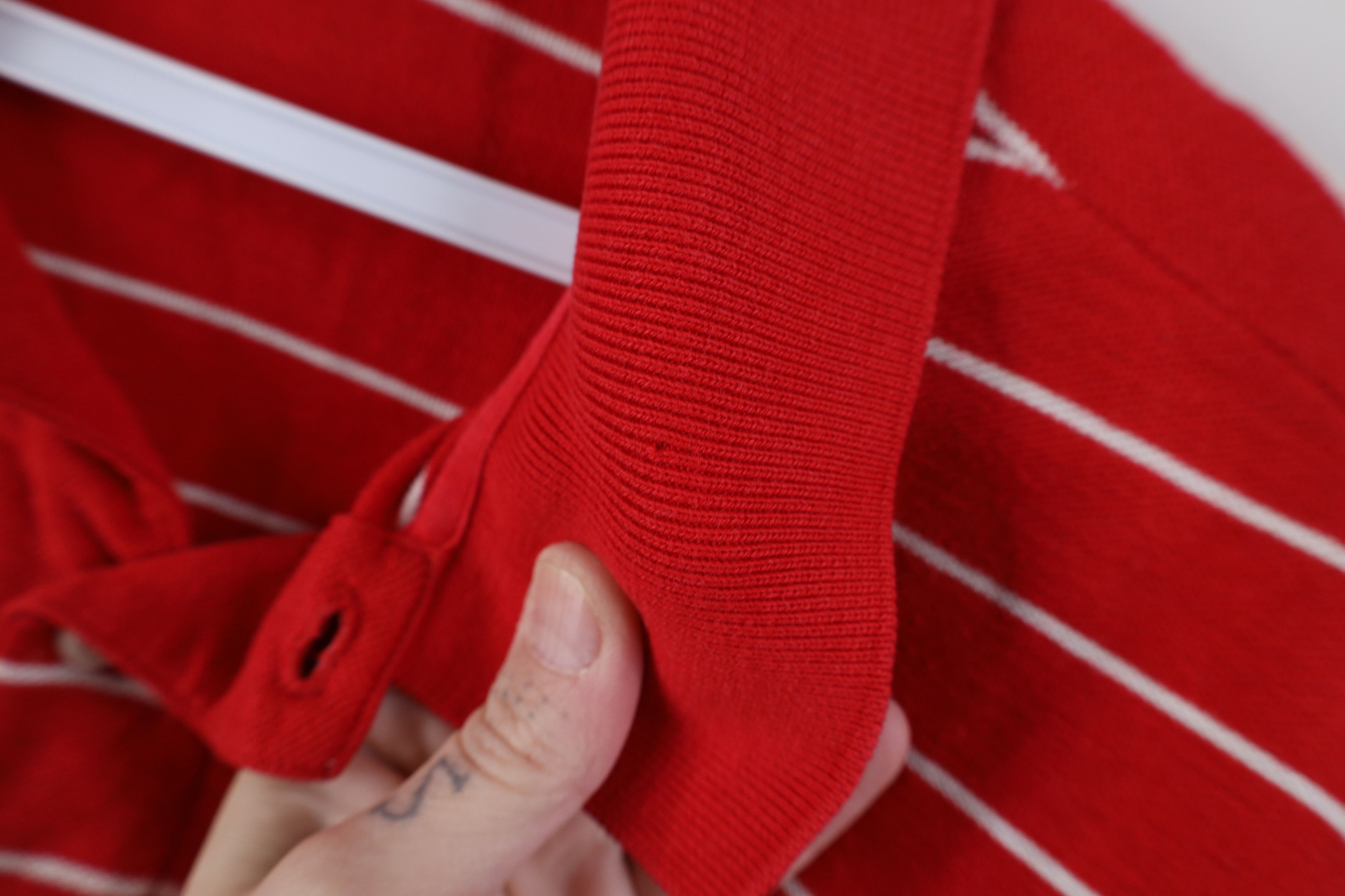 Lacoste Vintage 80s Izod Lacoste Knit Golf Polo Shirt Red USA Size US M / EU 48-50 / 2 - 7 Thumbnail