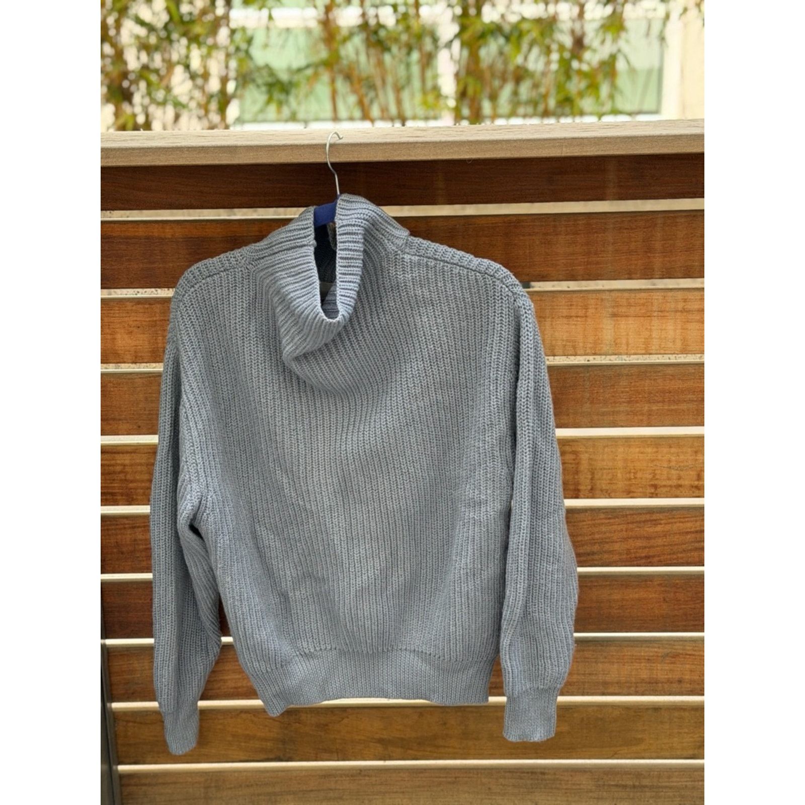 Aritzia Wilfred Aritzia Blue Chunky Knit Turtleneck Sweater Size M Size M / US 6-8 / IT 42-44 - 3 Thumbnail