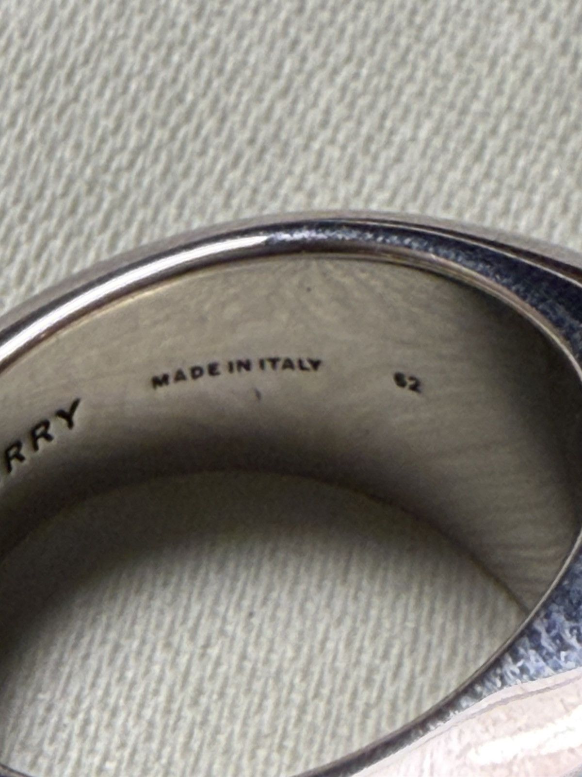 Burberry Burberry - Logo-Engraved Palladium-Plated Signet Ring Silver Size ONE SIZE - 8 Thumbnail