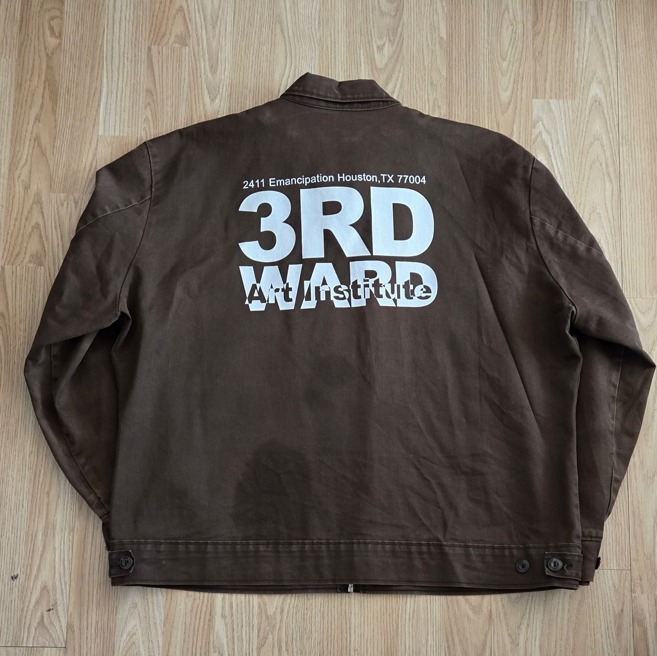 Vintage 3RD Ward Art Institute brown distressed work jacket XL Size US XL / EU 56 / 4 - 2 Thumbnail